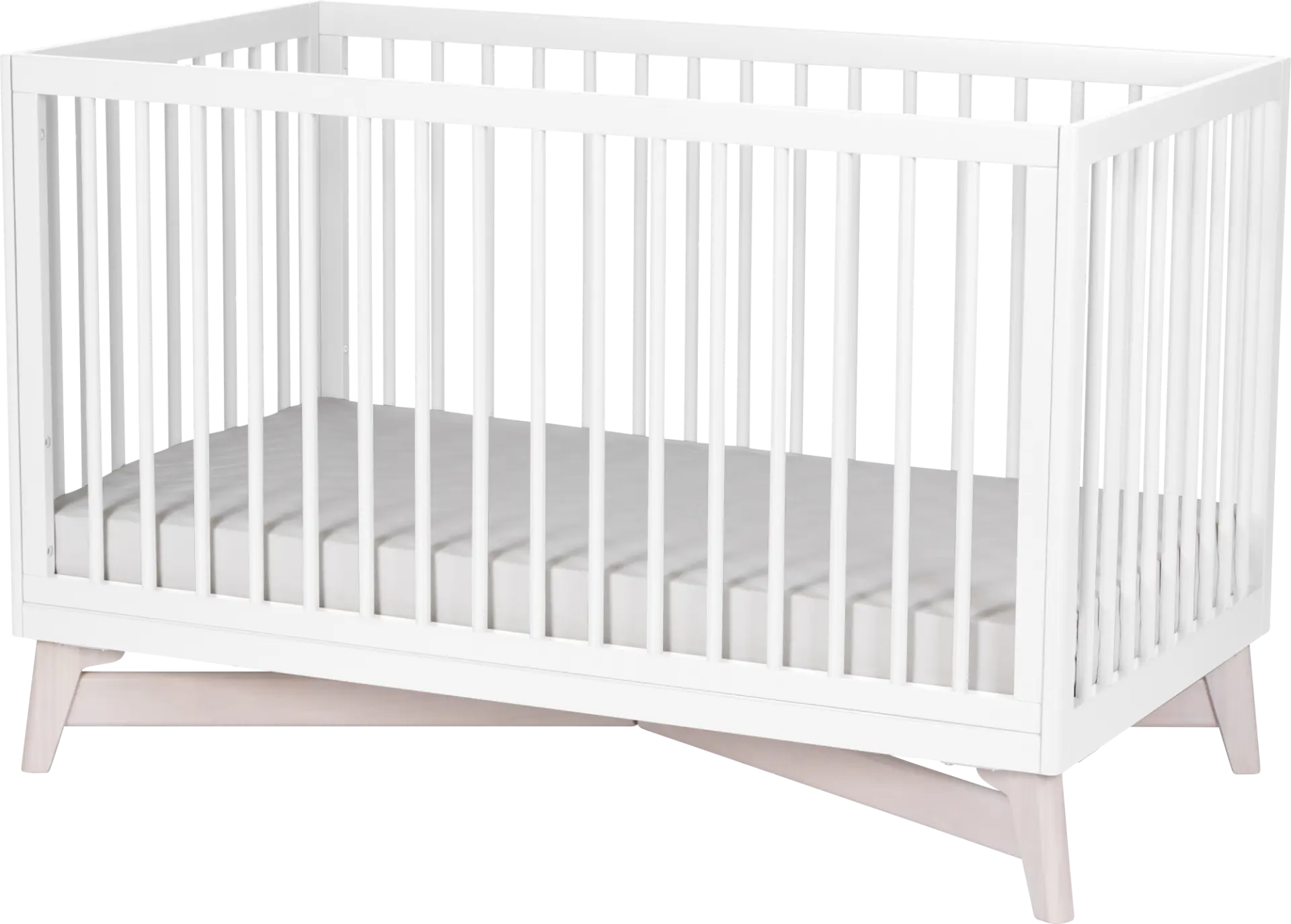 Kids Levia White/Washed Convertible Crib