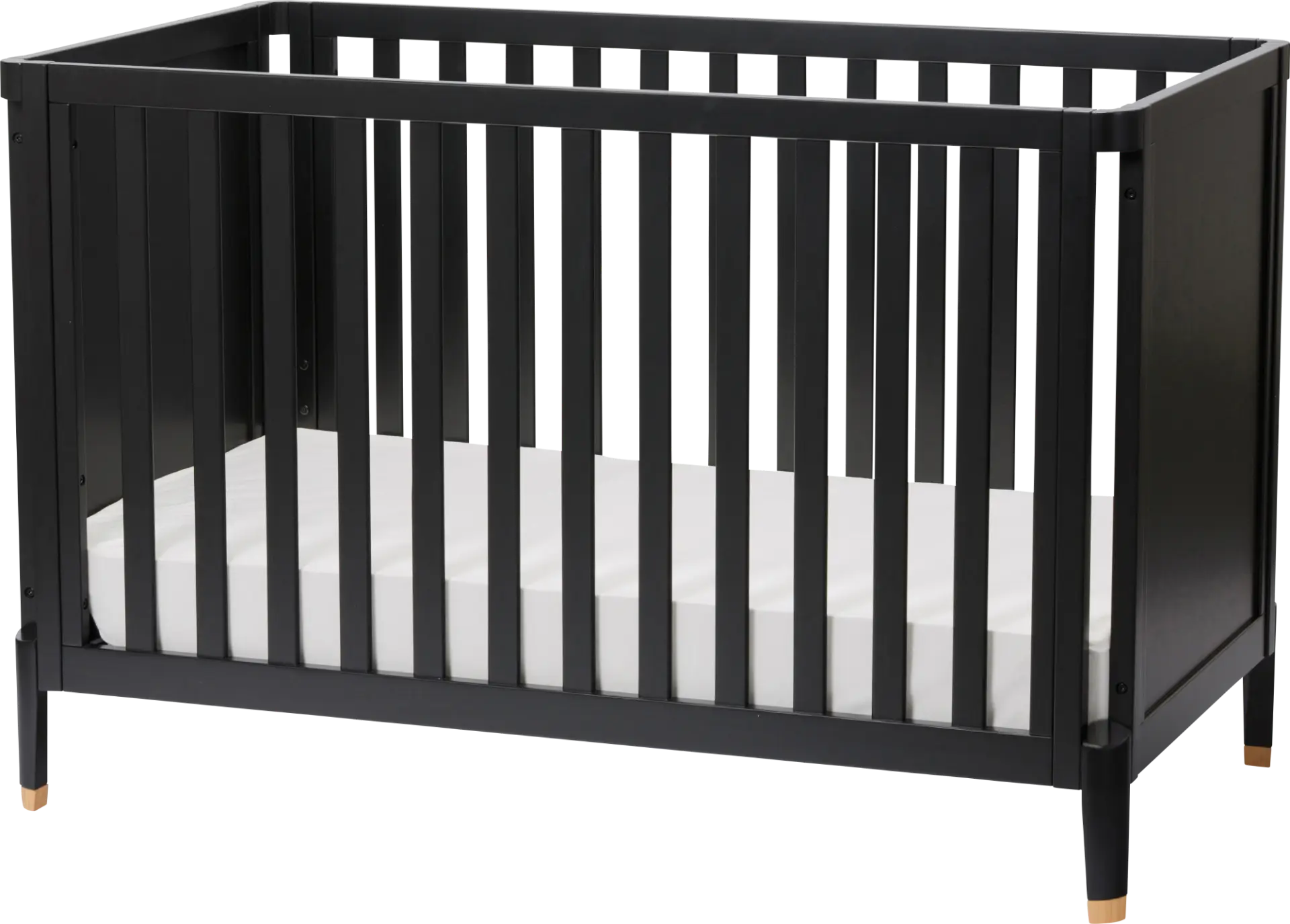 Kids Ivodu Black Convertible Crib