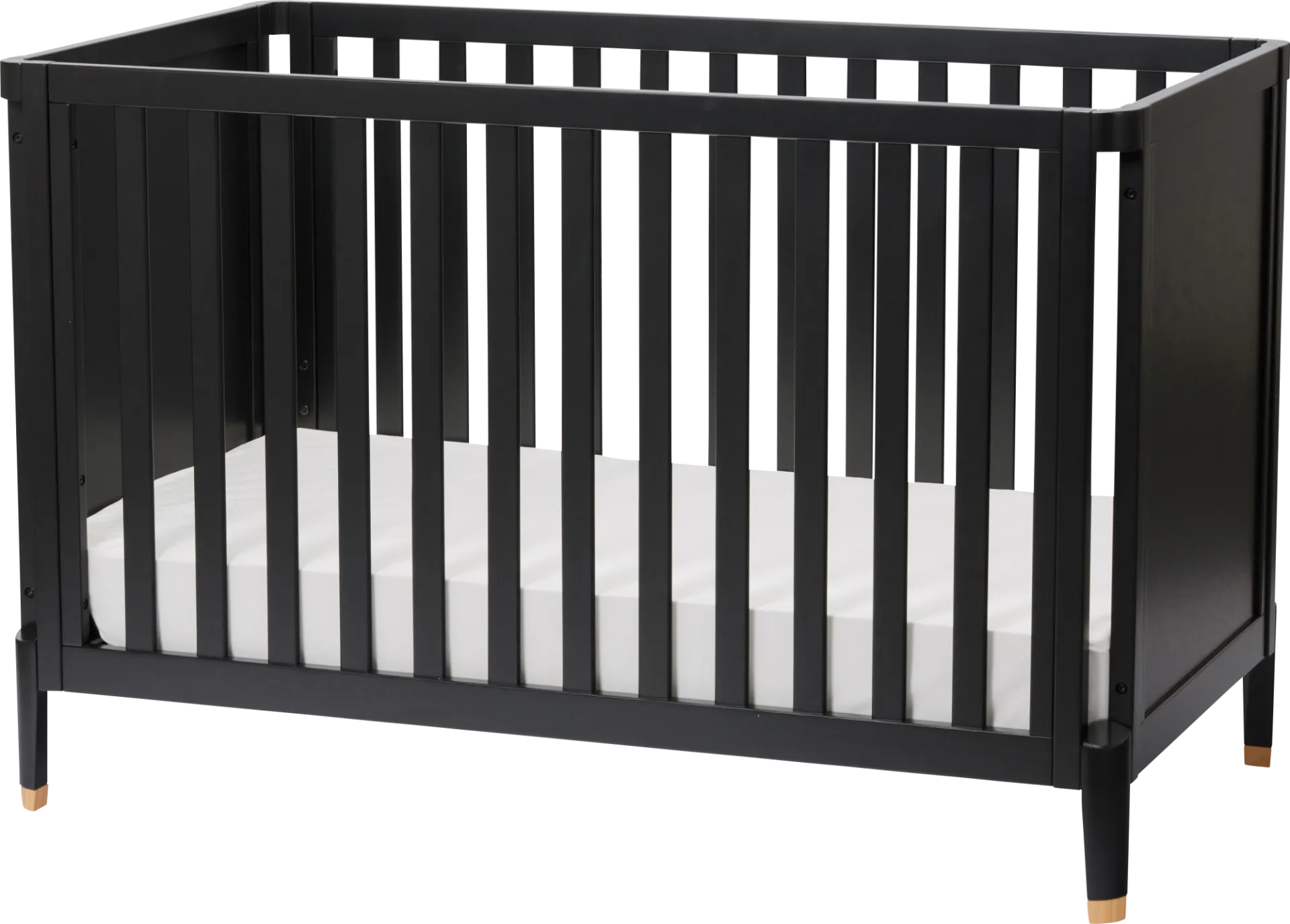 Kids Ivodu Black Convertible Crib - Image 1