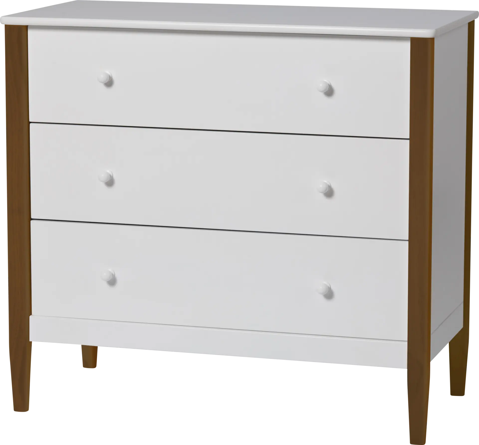 Kids Scola White/Brown 3 Drawer Dresser