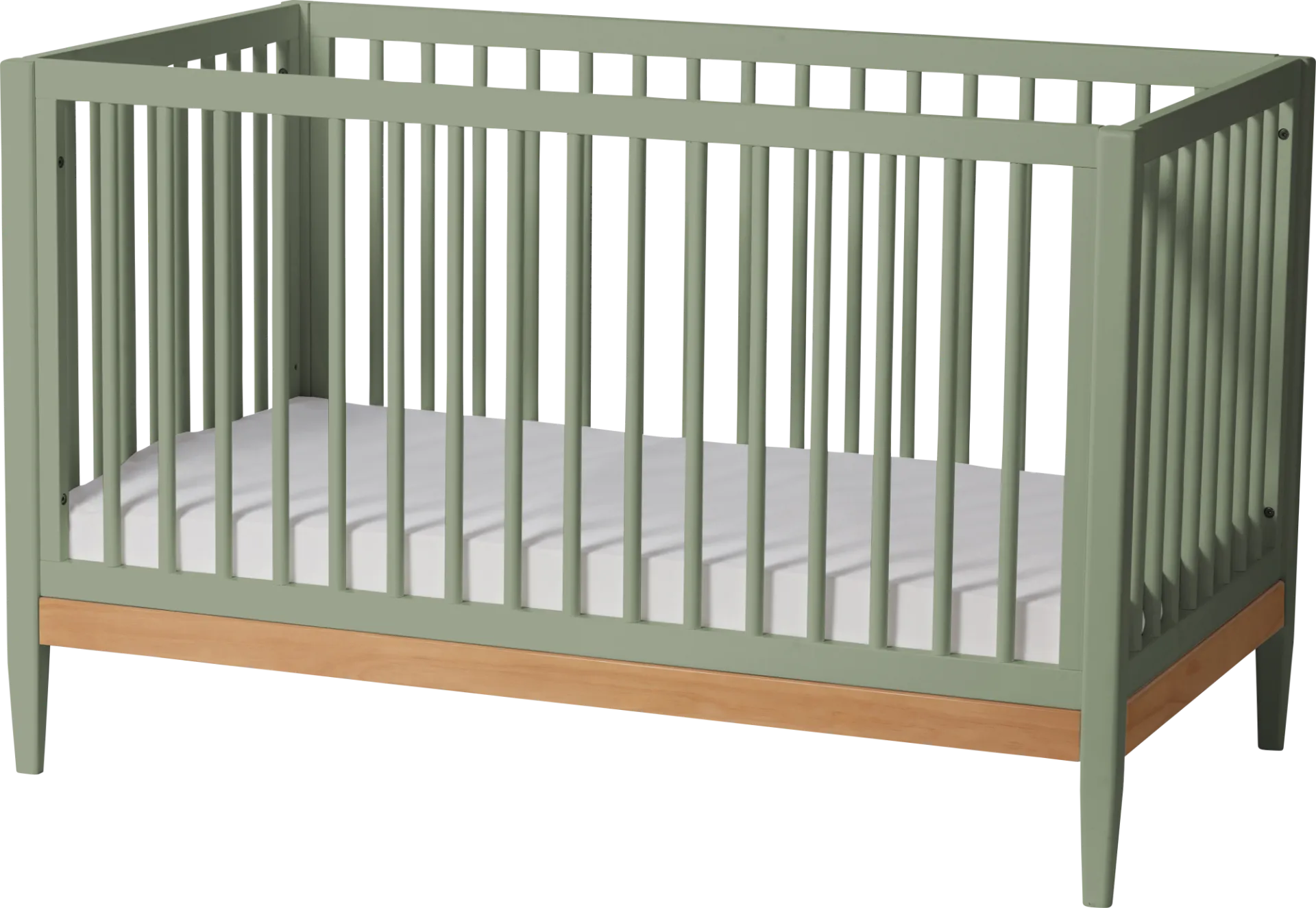 Kids Scola Green/Natural Convertible Crib - Image 1