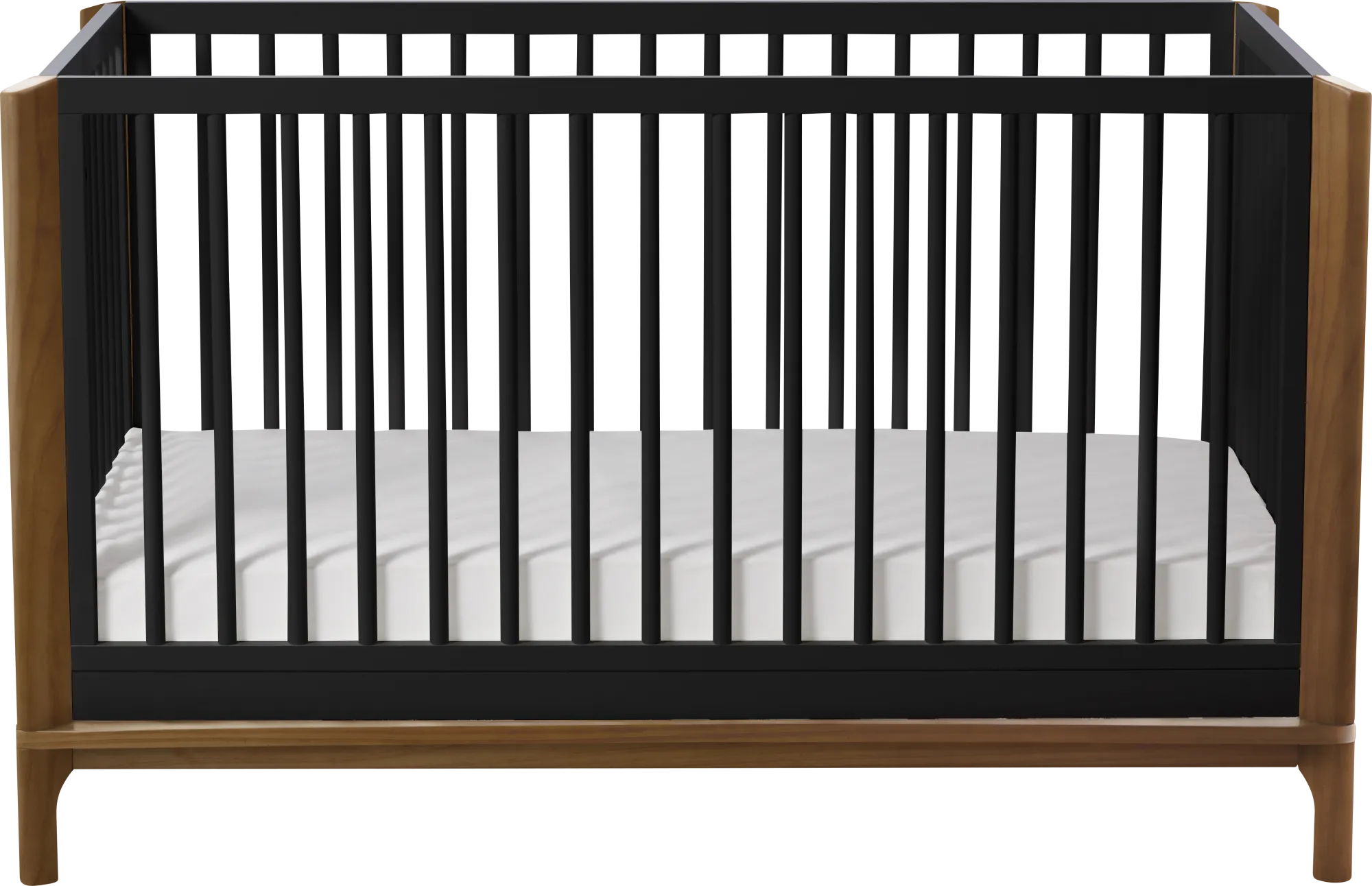 Kids Fiedu Black/Brown Convertible Crib - Thumbnail - Image 1