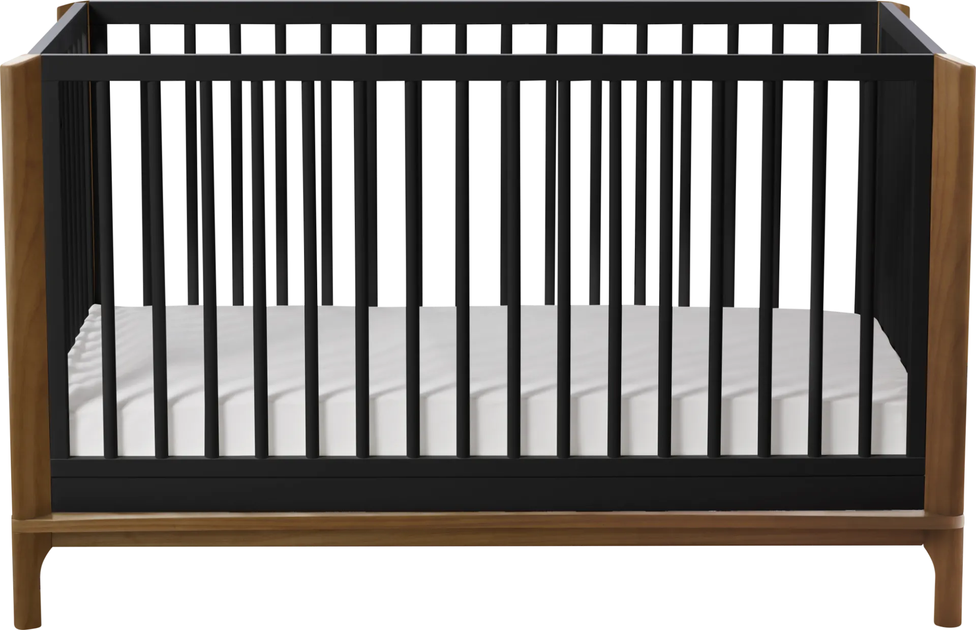 Kids Fiedu Black/Brown Convertible Crib - Image 1