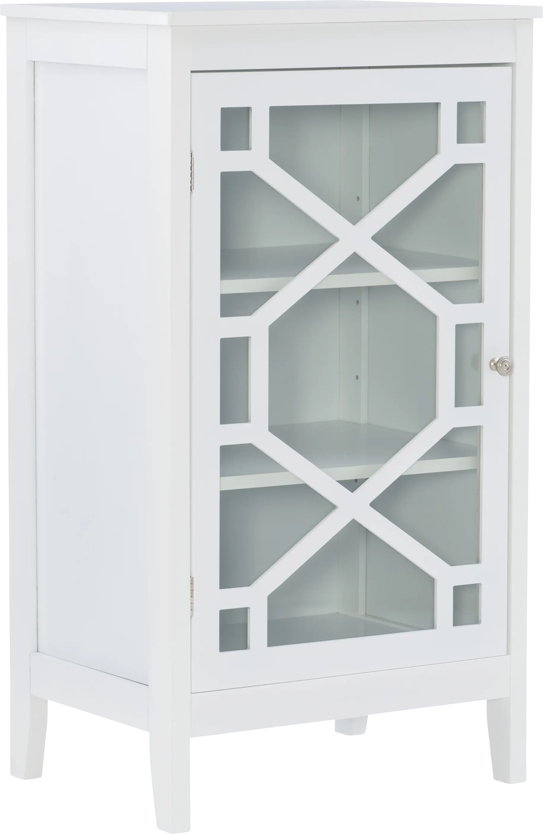 Dokuru White Accent Cabinet, Small