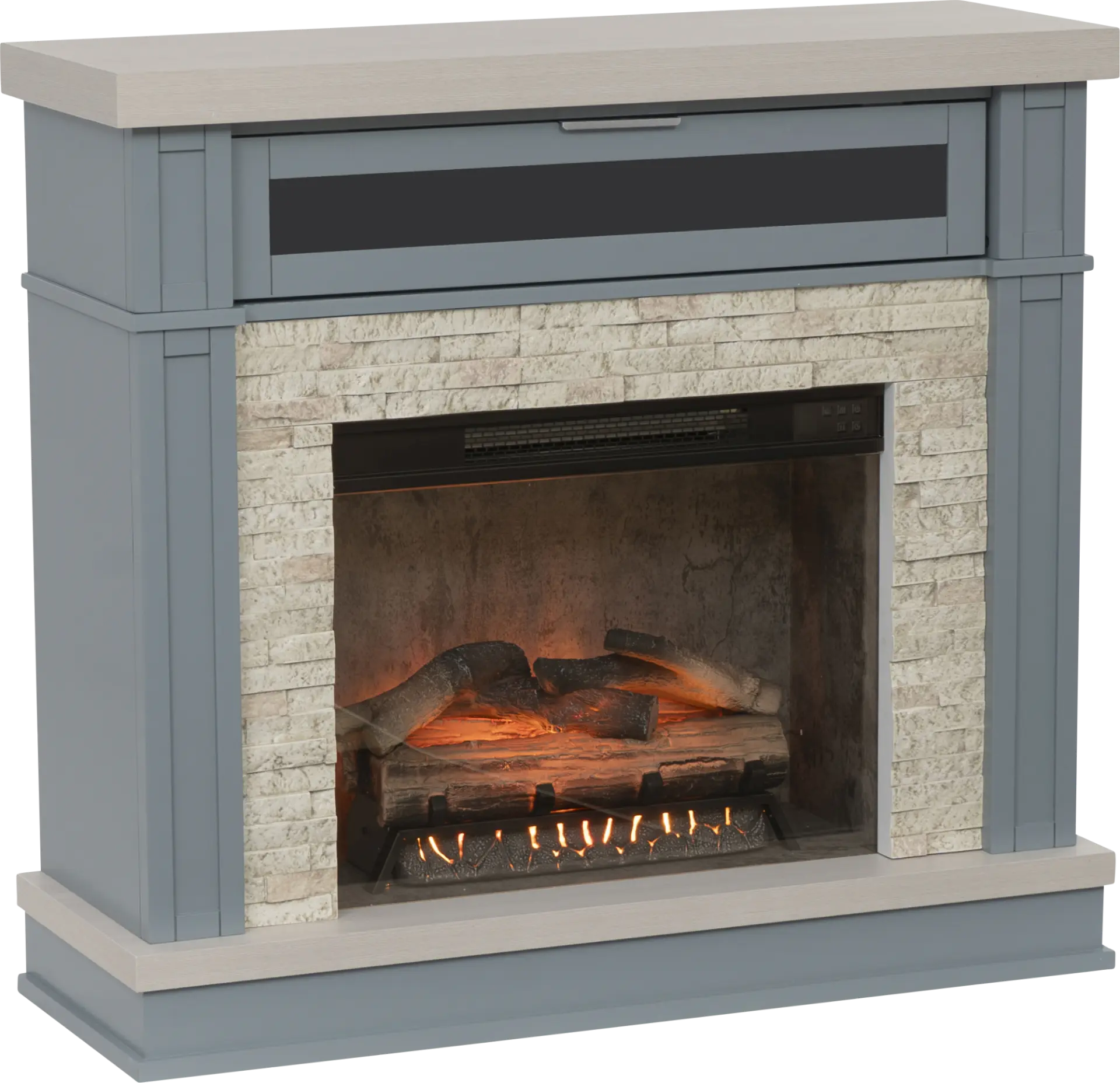 Apeci Blue 40 in. Console with Electric Fireplace