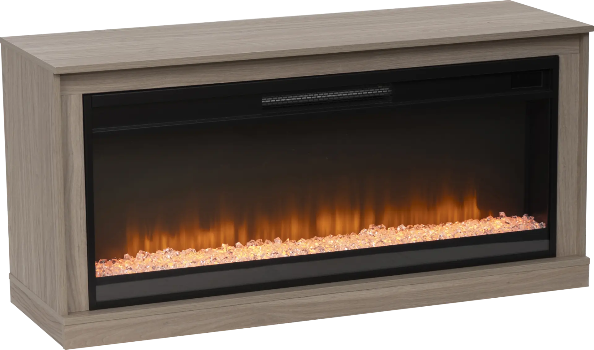 Dalder Light Brown 47 in. Console with Electric Fireplace