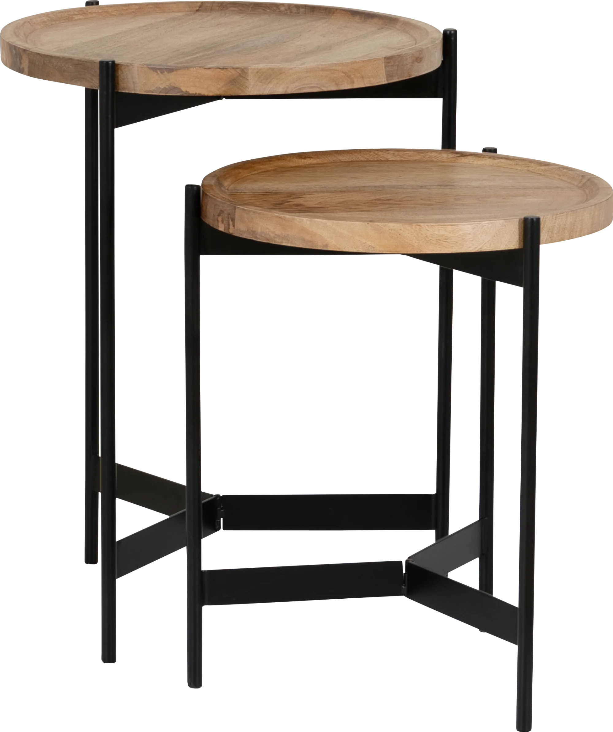 Keelshot Black Nesting Tables, Set of 2 - Image 1