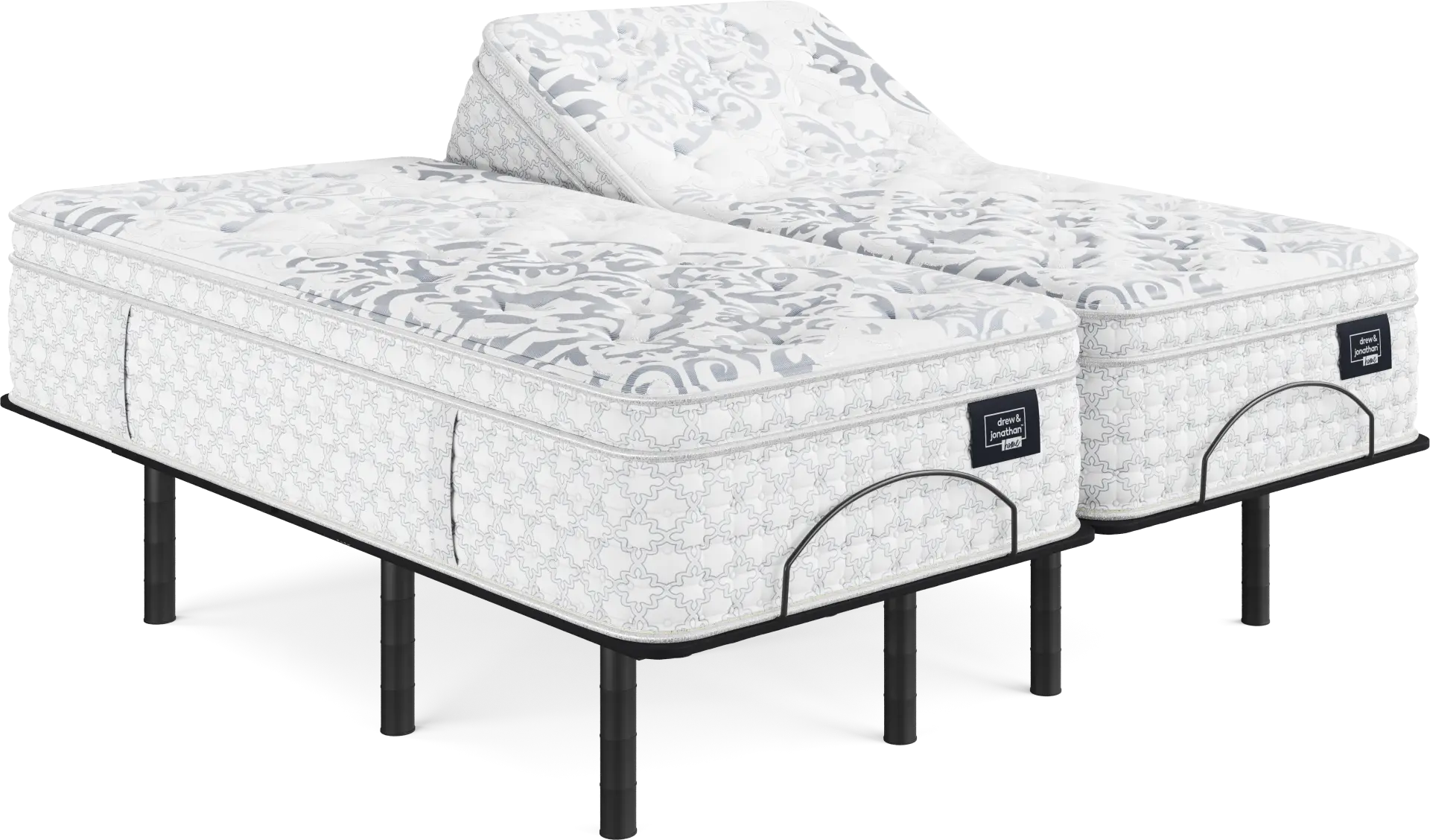 Drew & Jonathan Capilano Split King Mattress with Head Up Only Base
