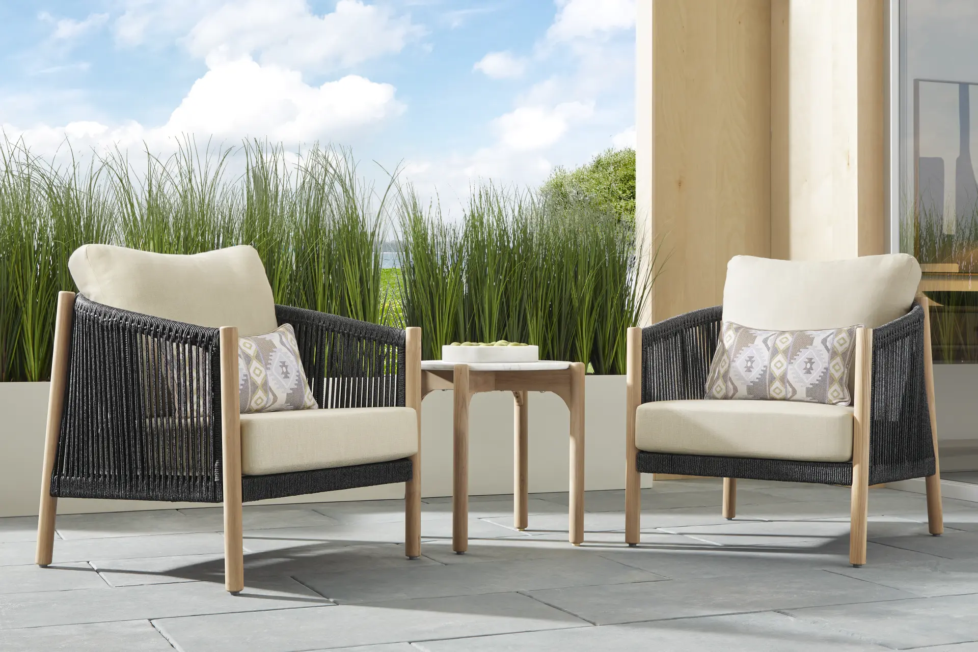 Koda Charcoal 3 Pc Outdoor Chat Set