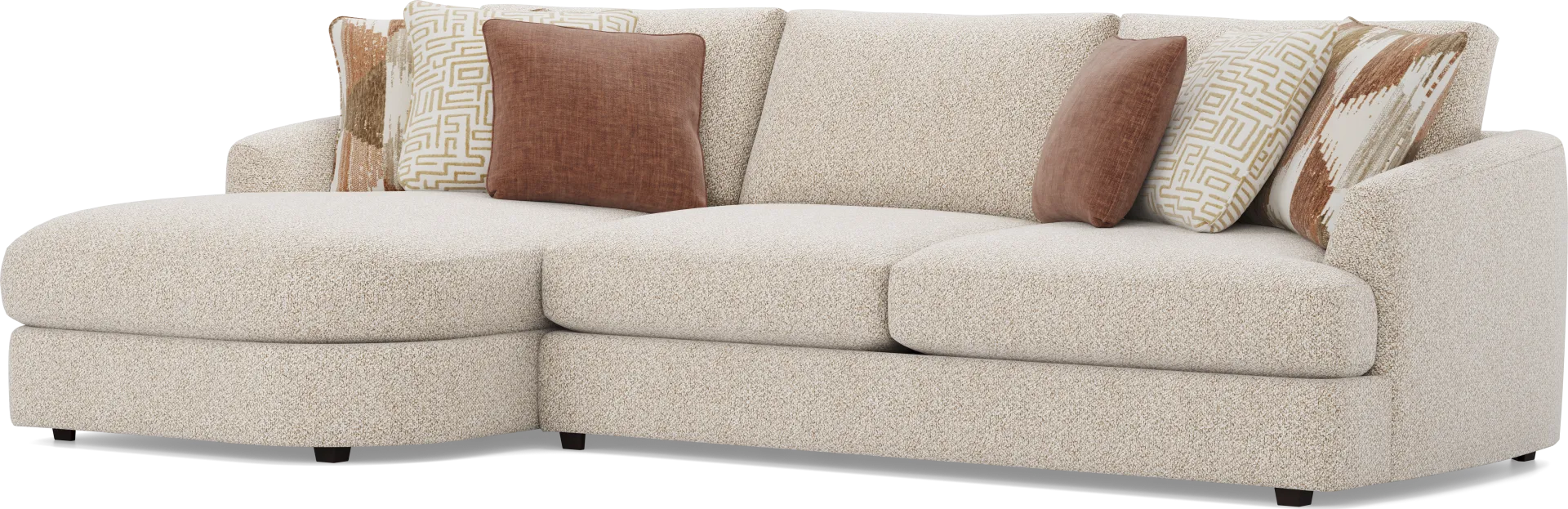Genevieve Oatmeal 2 Pc Sectional - Image 2