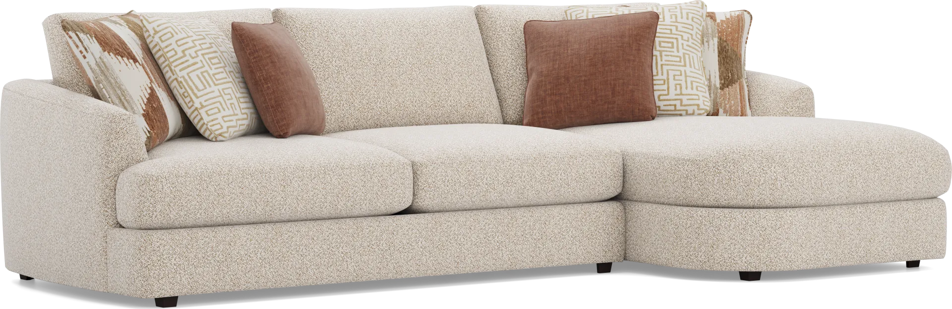 Genevieve Oatmeal 2 Pc Sectional - Image 2