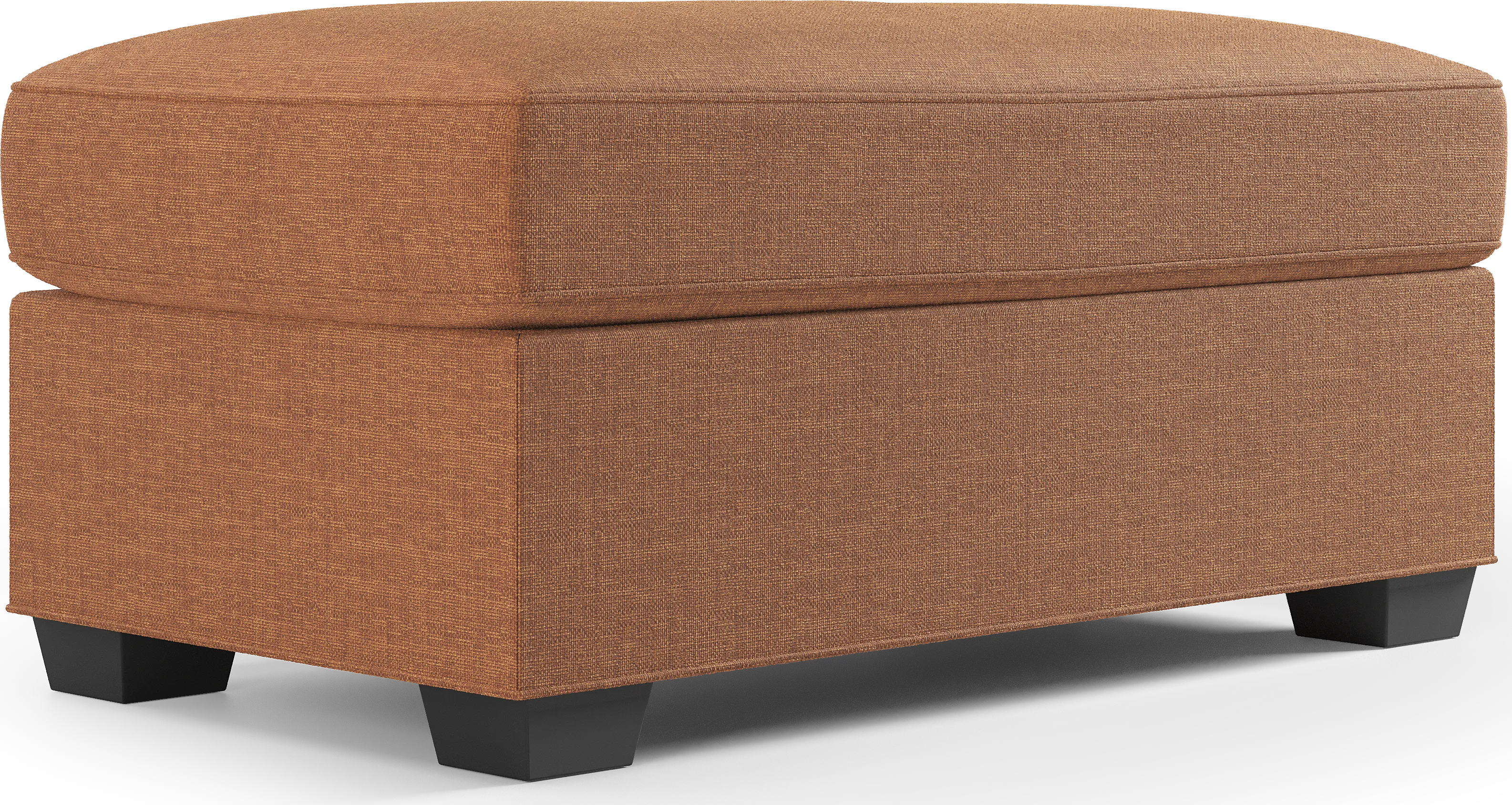 Bellingham Russet Textured Chenille Ottoman - Image 1