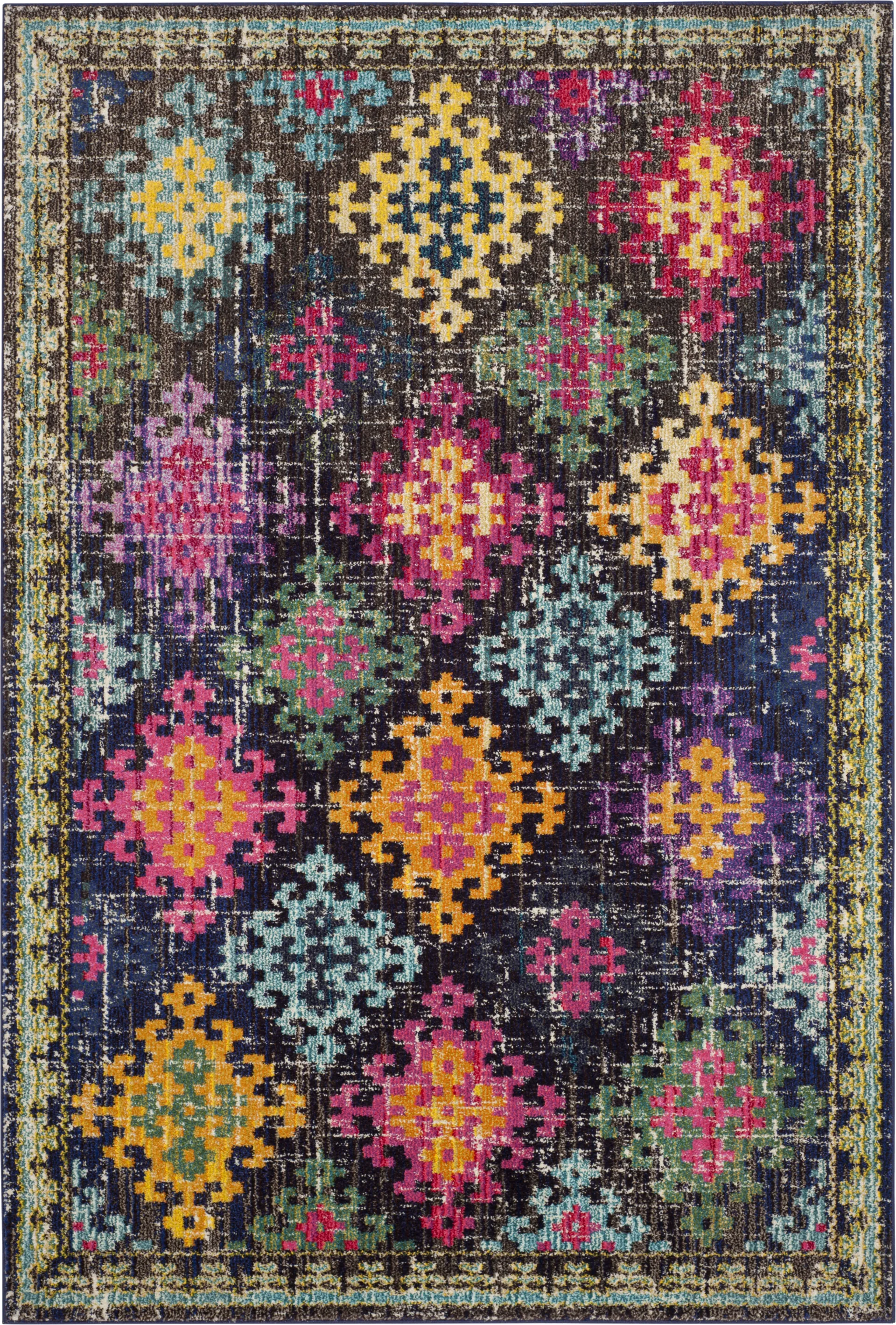 Yemina Black 6'7 x 9'2 Rug - Image 1