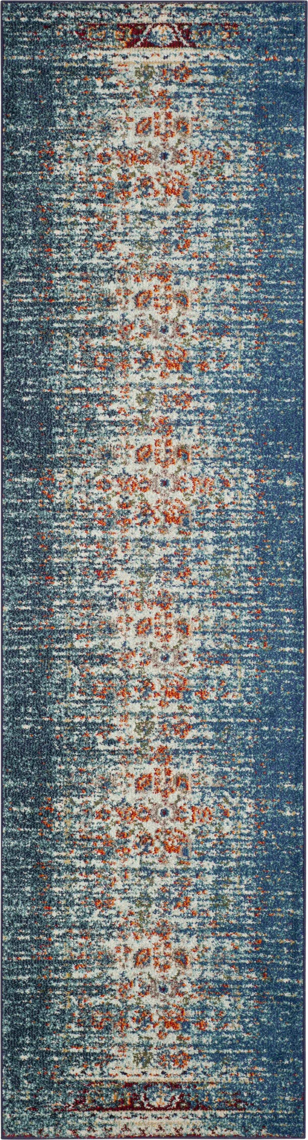 Aziza Blue 2'2 x 10' Rug - Thumbnail - Image 1