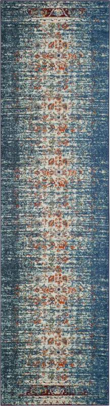Aziza Blue 2'2 x 10' Rug