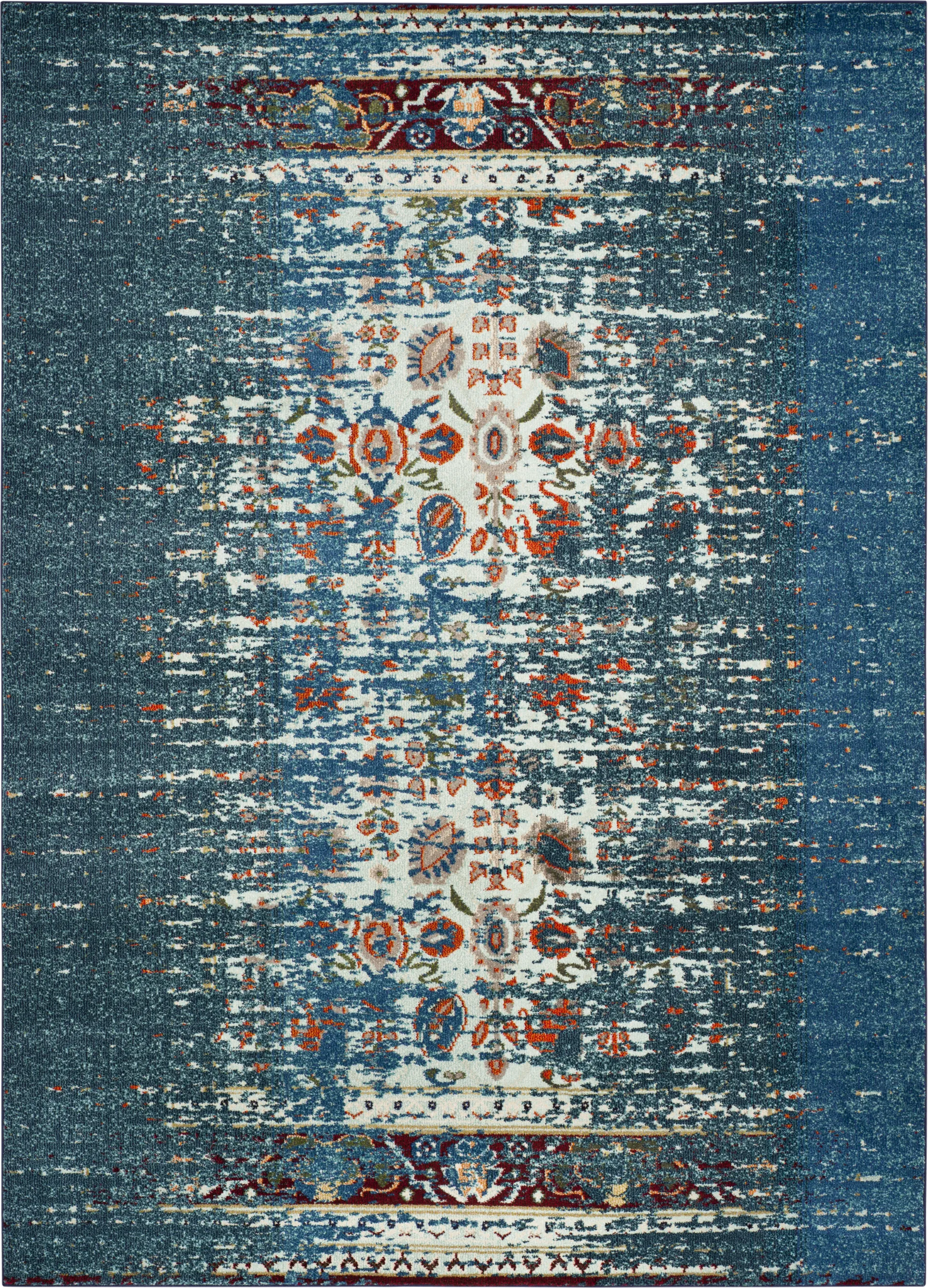 Aziza Blue 6'7 x 9'2 Rug - Image 1