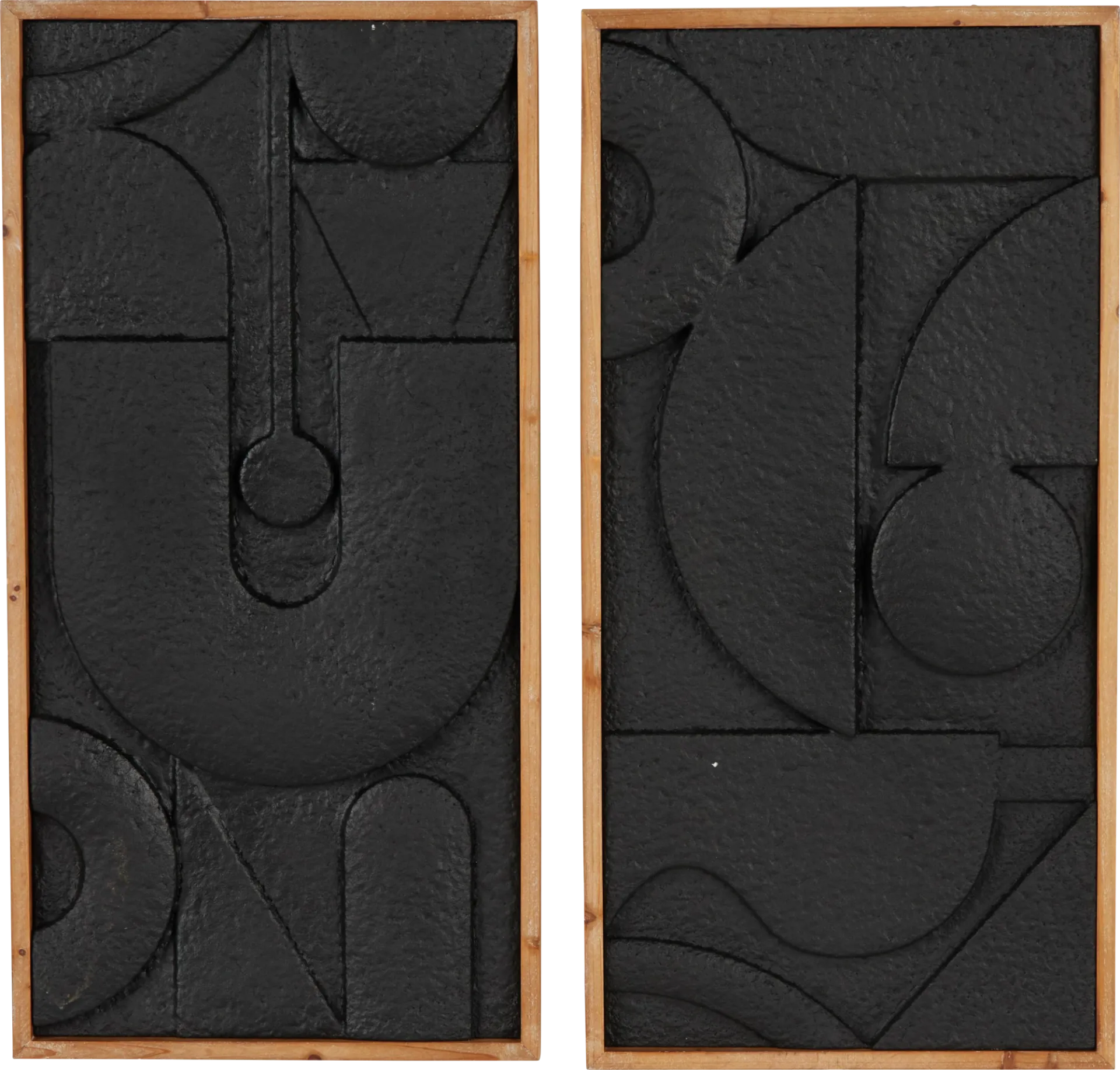 Bauer Black Wall Decor, Set of 2 - Image 1