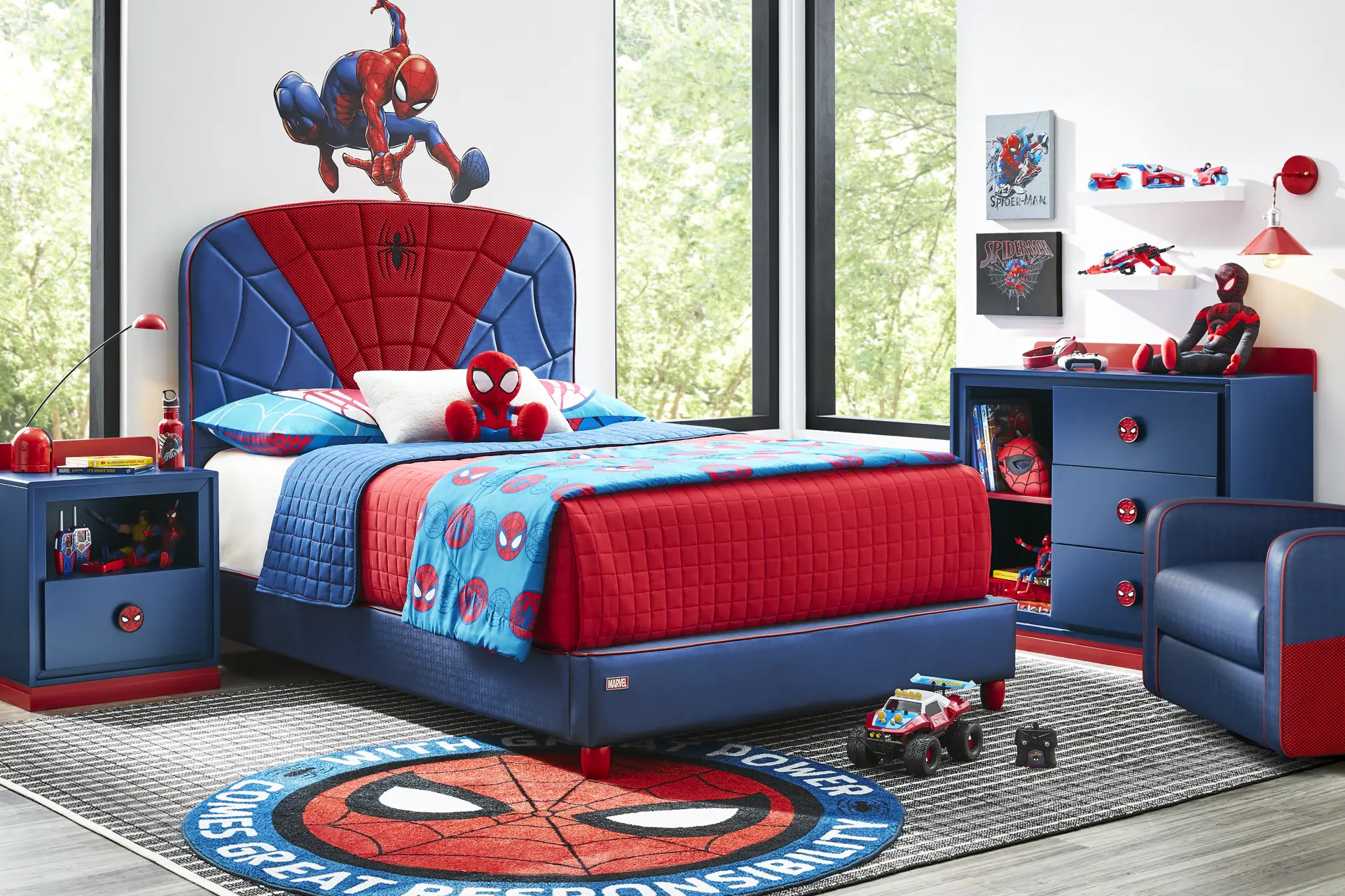 Spider-Man Twin Upholstered Bedroom