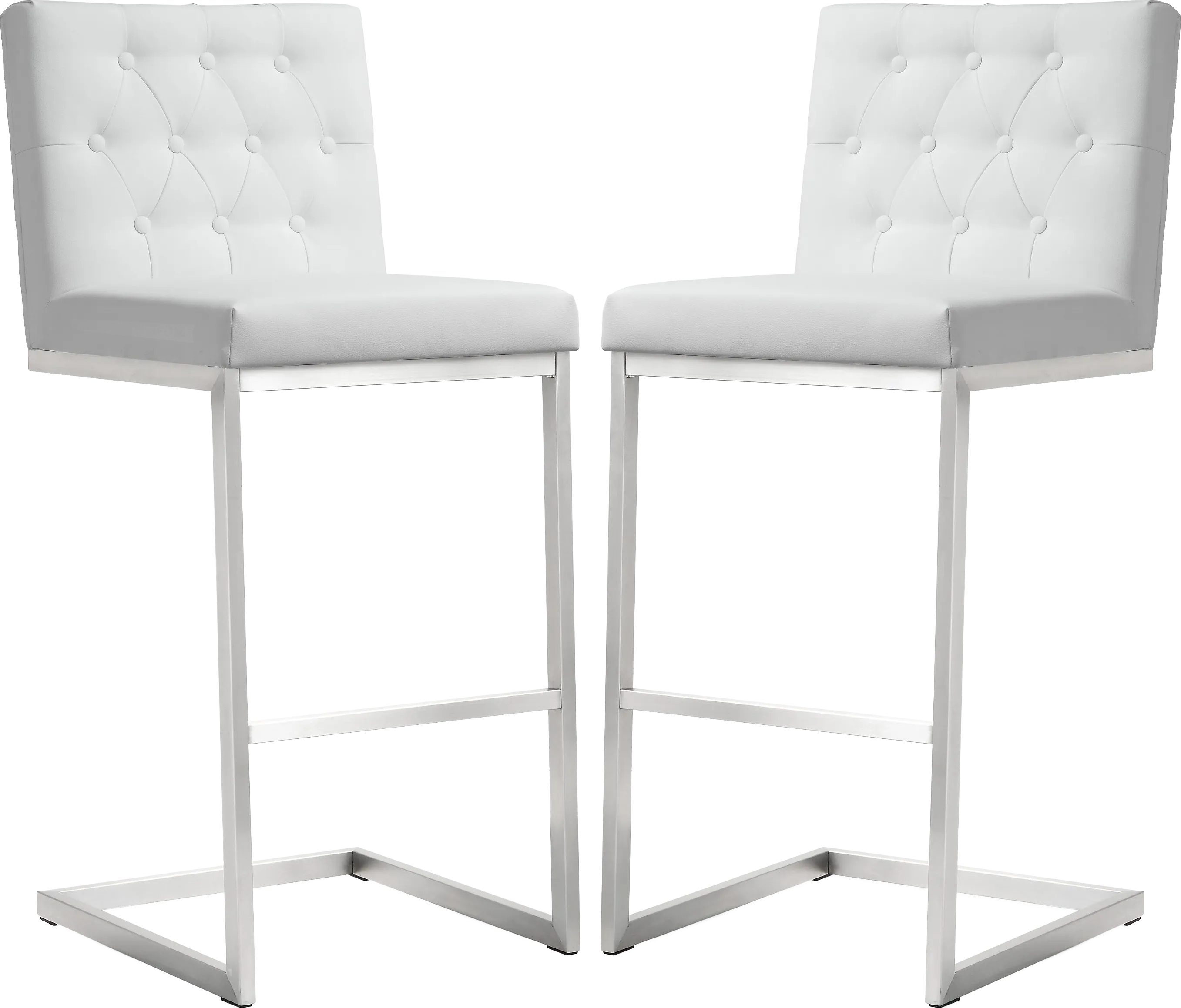 Helsinki White Barstool, Set of 2 - Thumbnail - Image 1