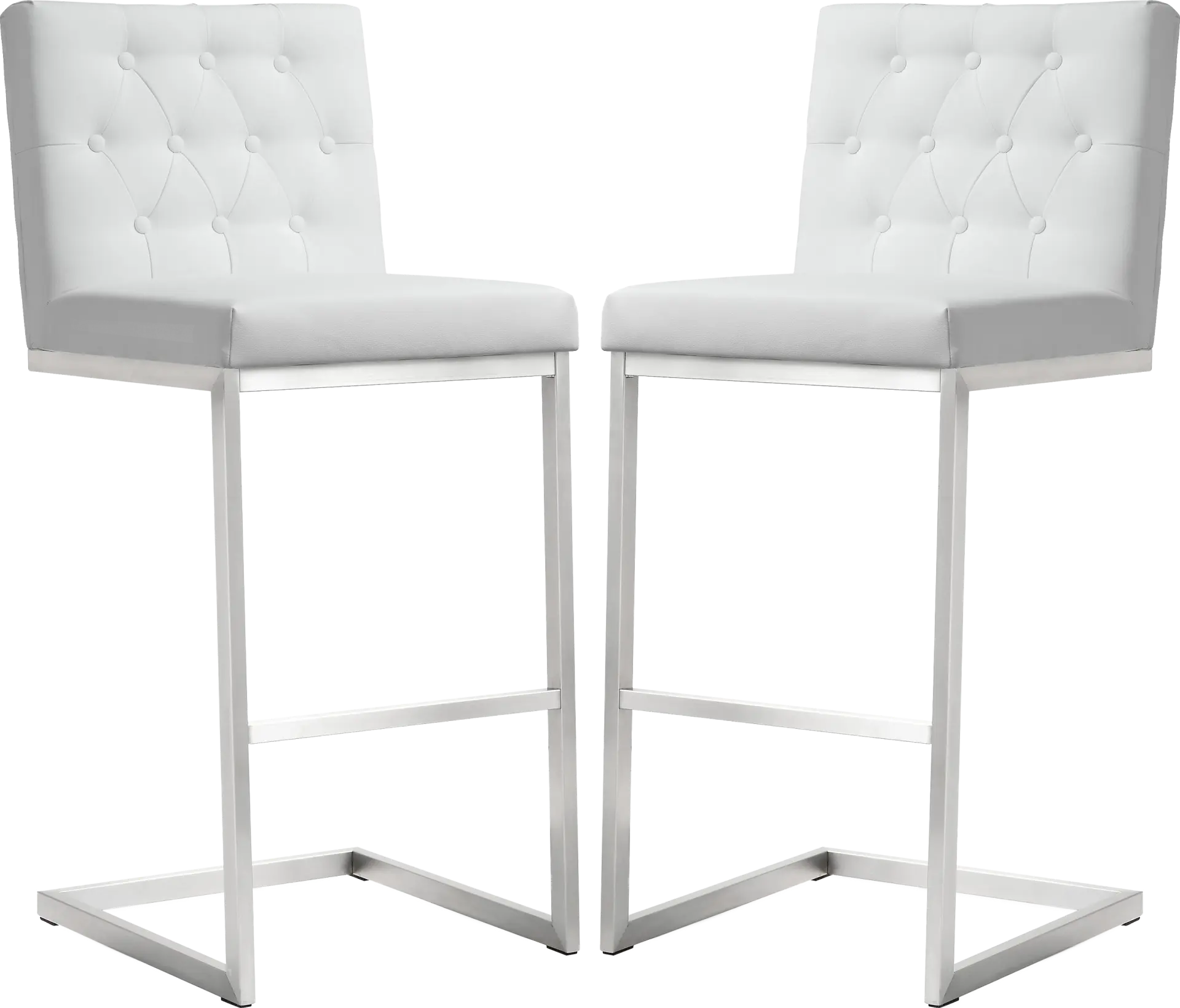 Helsinki White Barstool, Set of 2