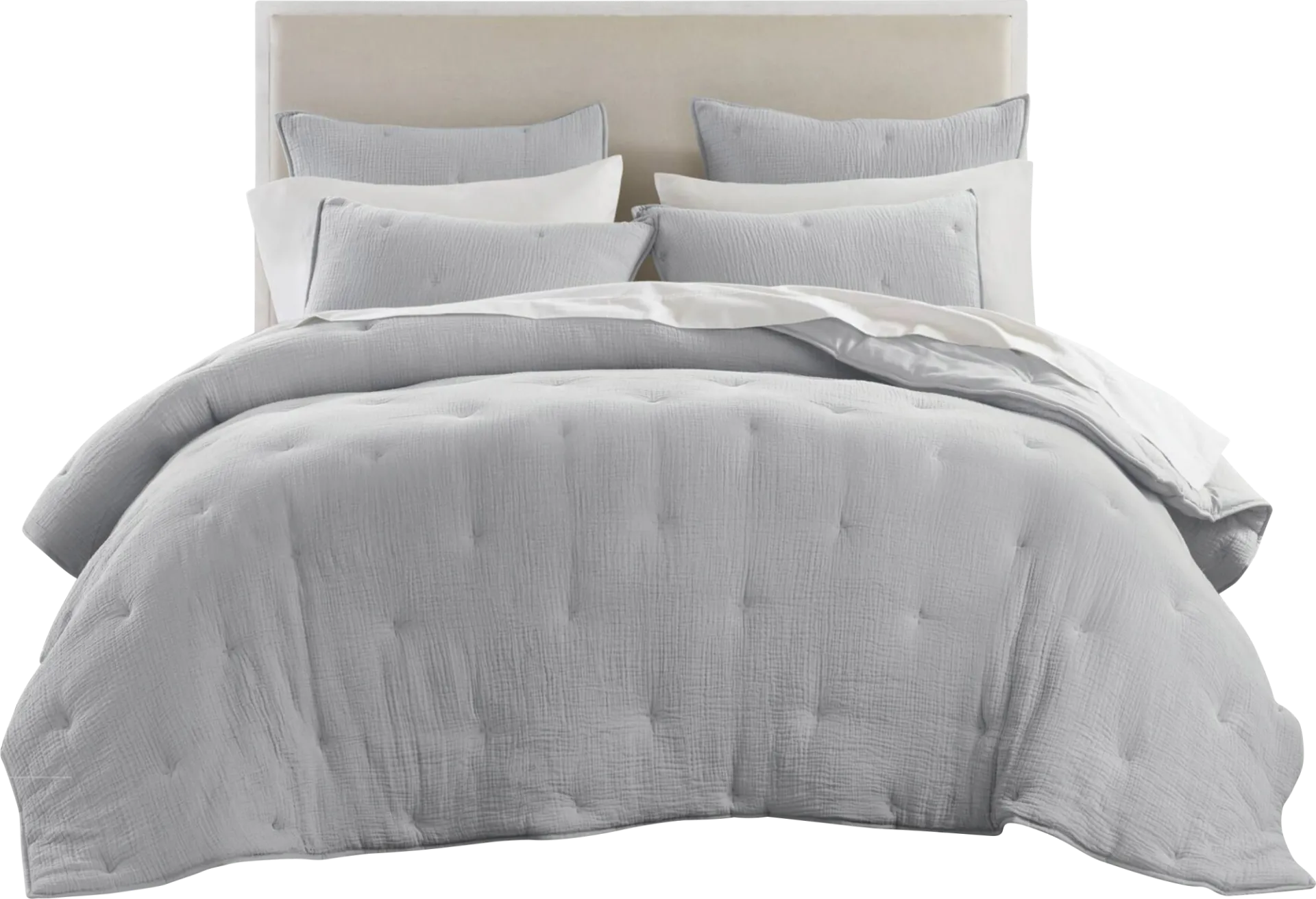 Osne Blue 3 Pc King Quilt Set - Image 1