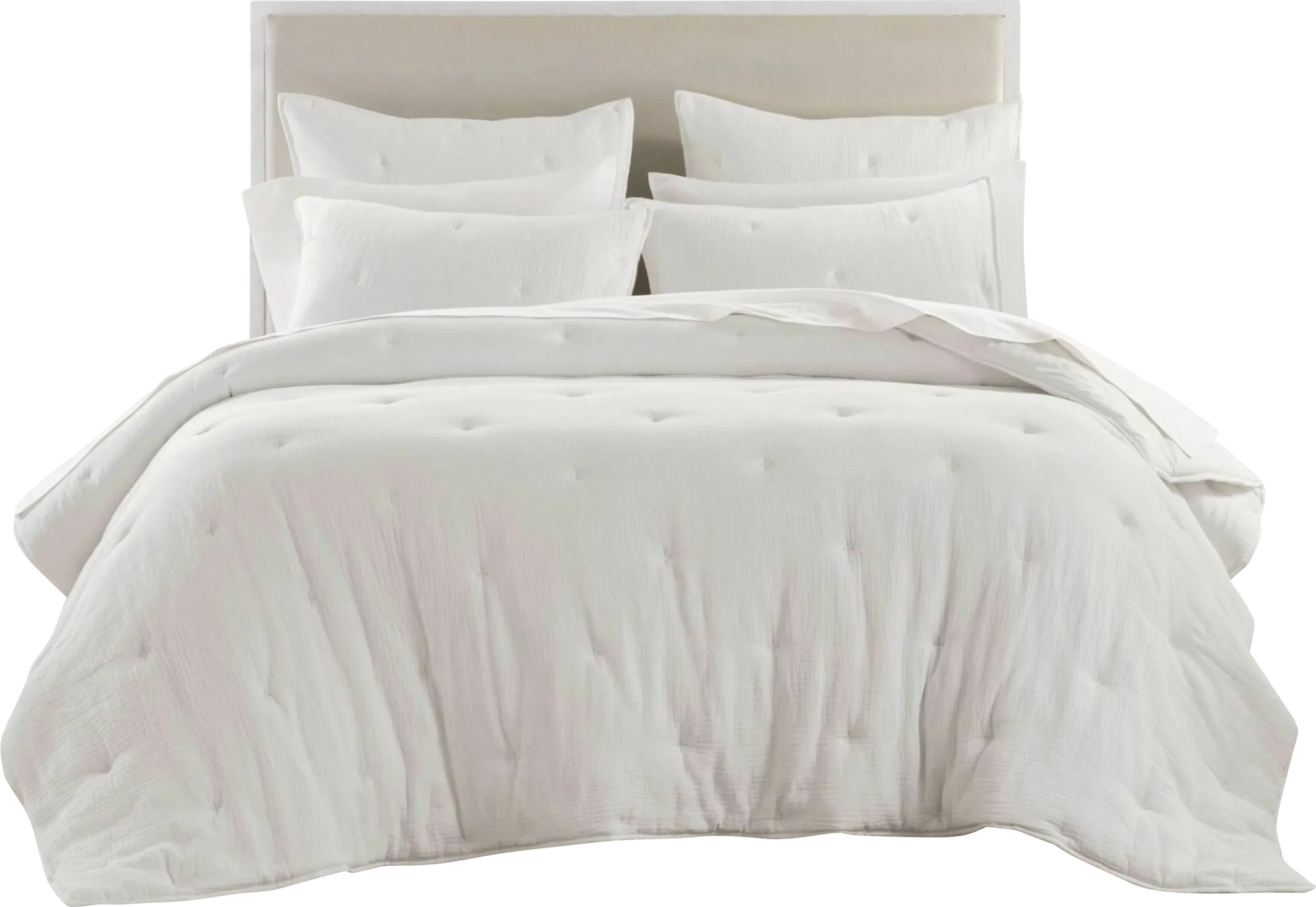 Osne White 3 Pc King Quilt Set - Image 1