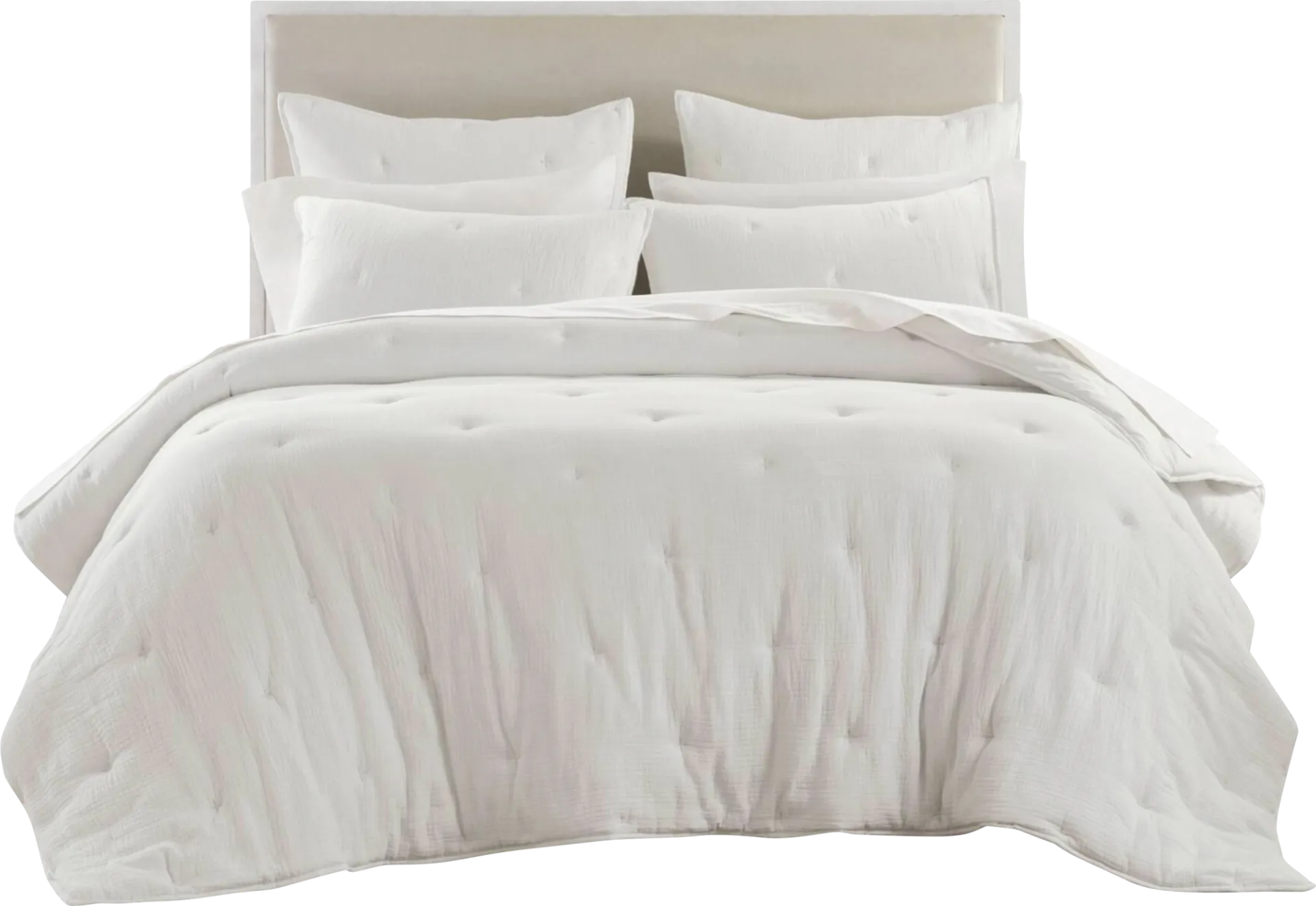 Osne White 3 Pc King Quilt Set - Image 1