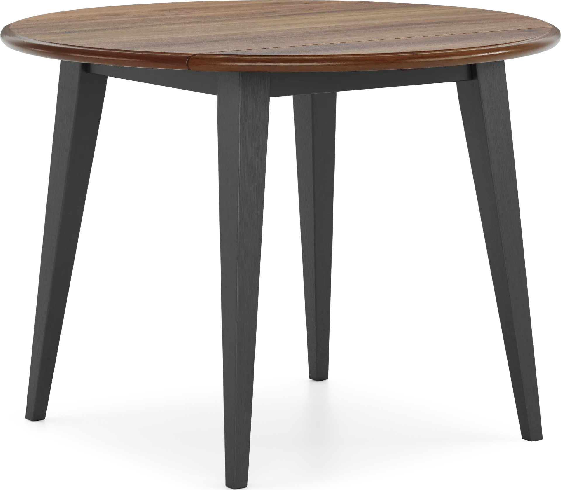 Millsboro Black Round Drop-Leaf Dining Table