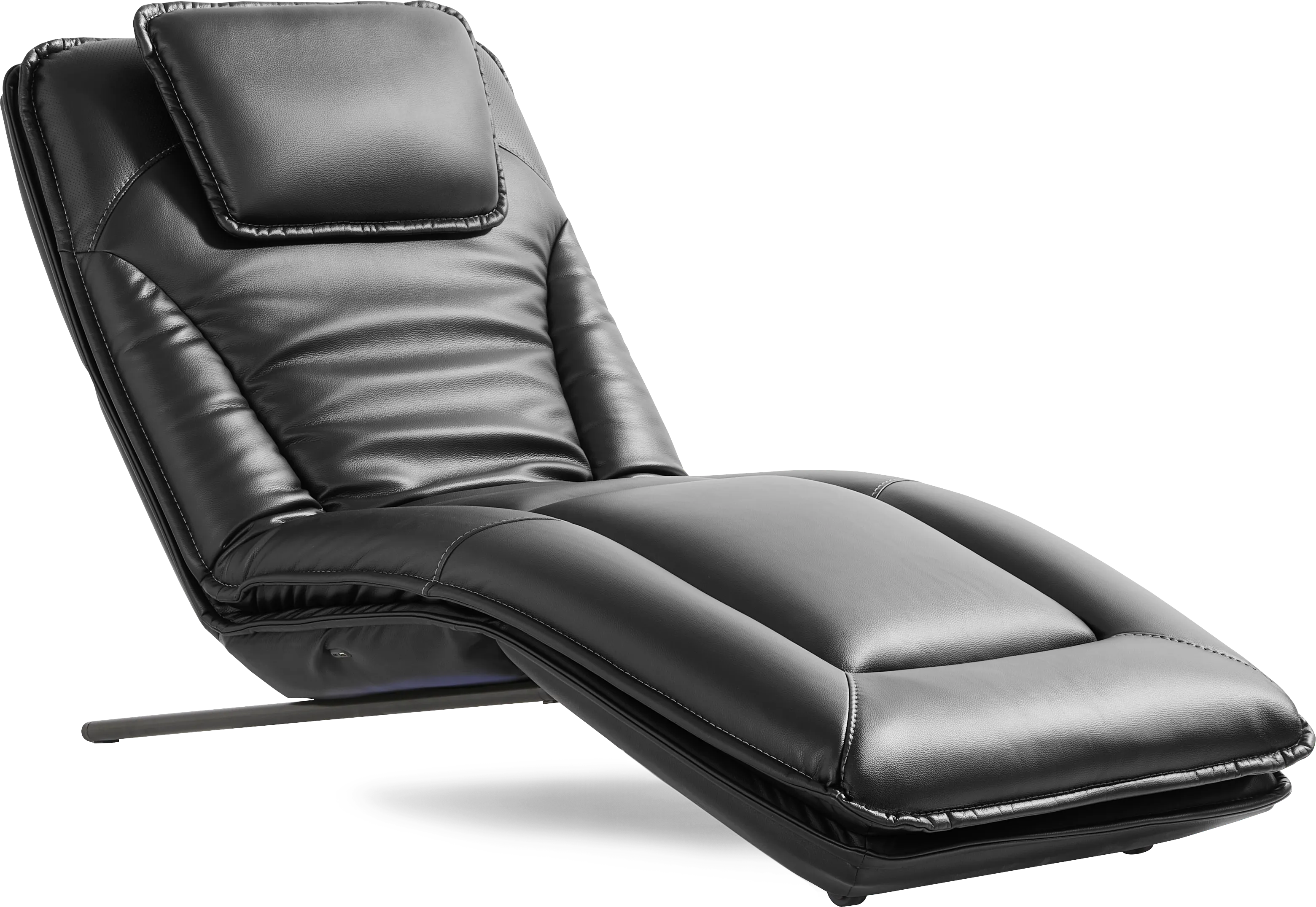 Repose Black Power Reclining Chaise - Image 1