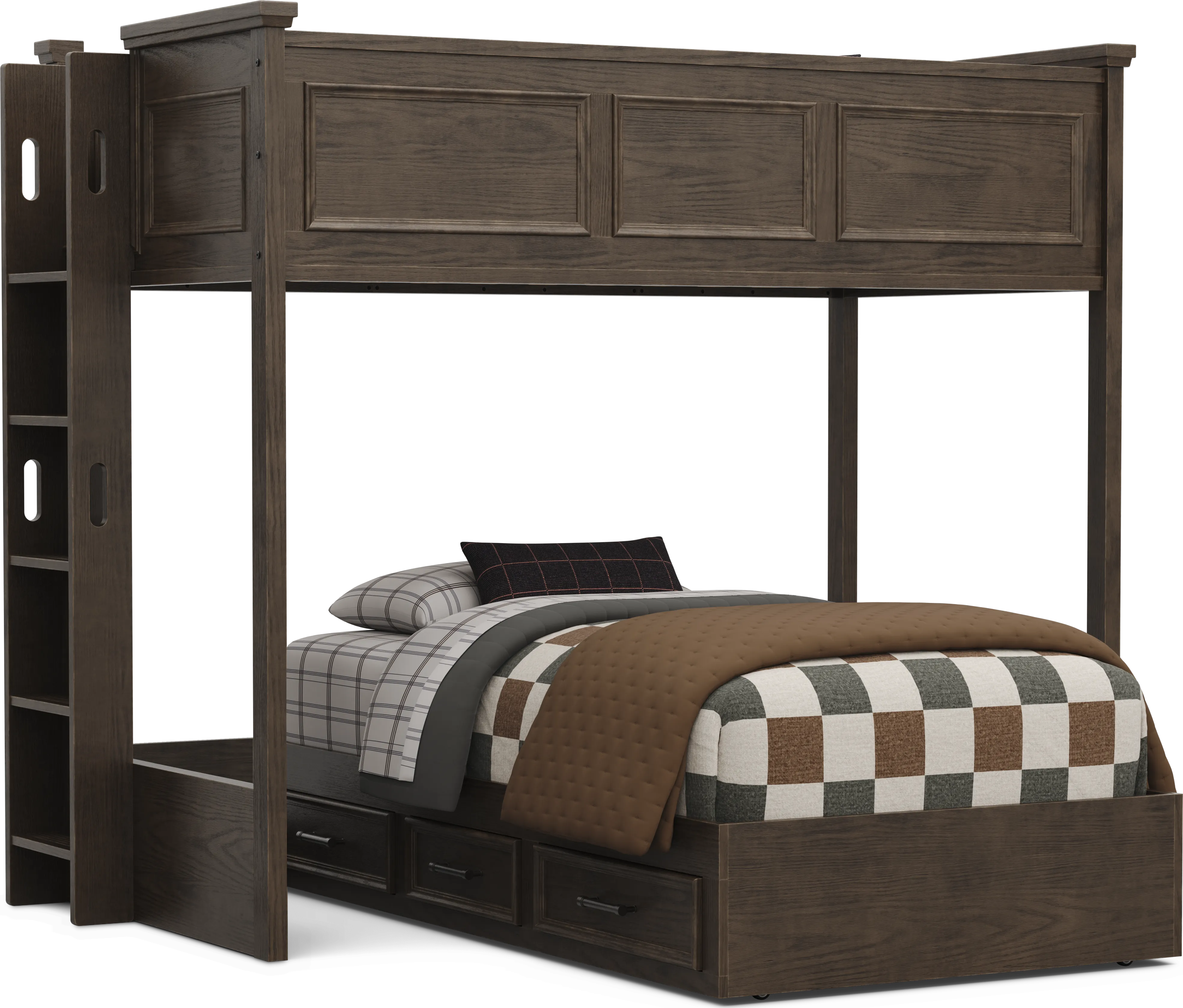 Kids Canyon Lake 2.0 Java Twin/Twin Bunk Bed - Image 2