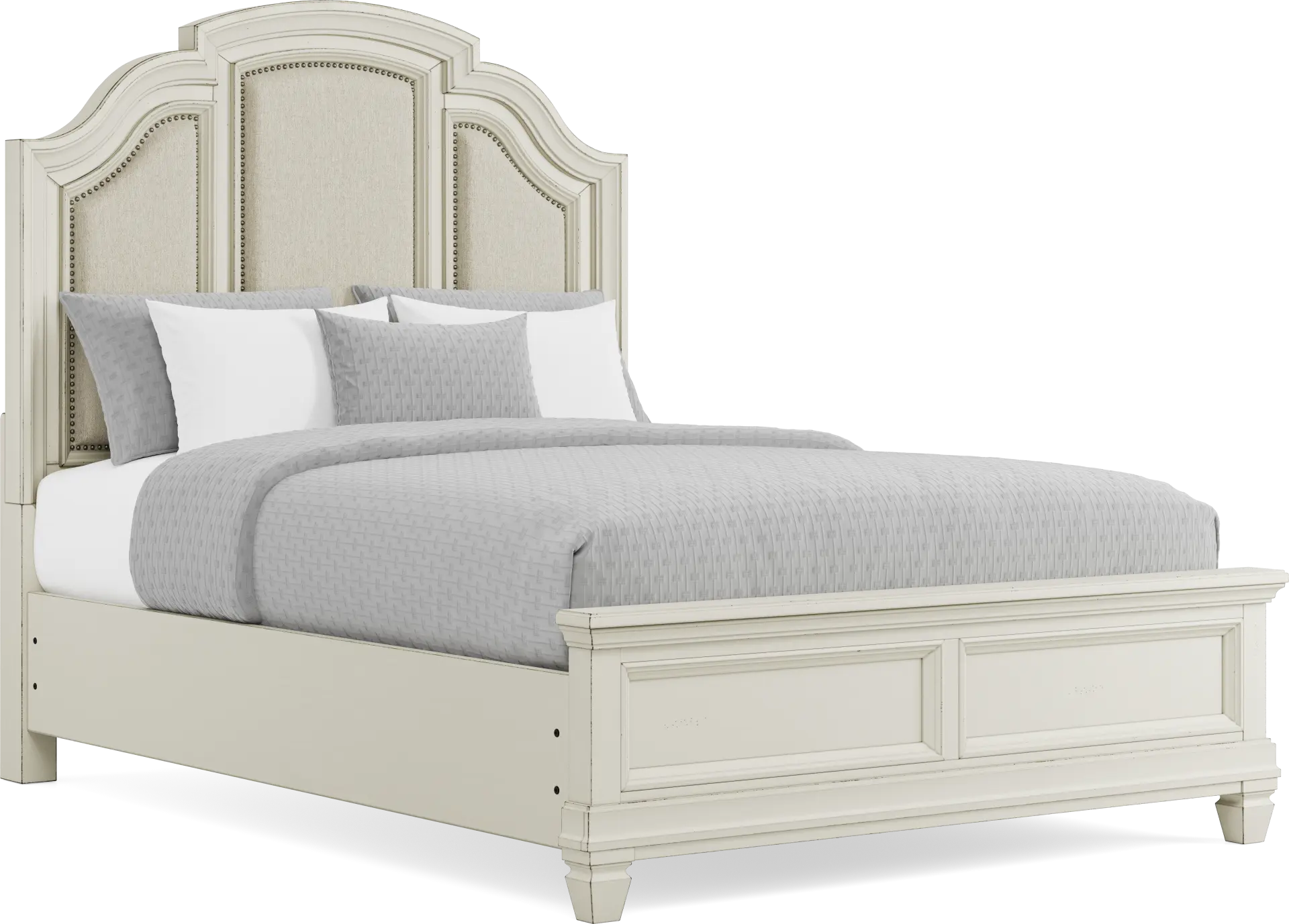 Provence White 3 Pc Queen Panel Bed
