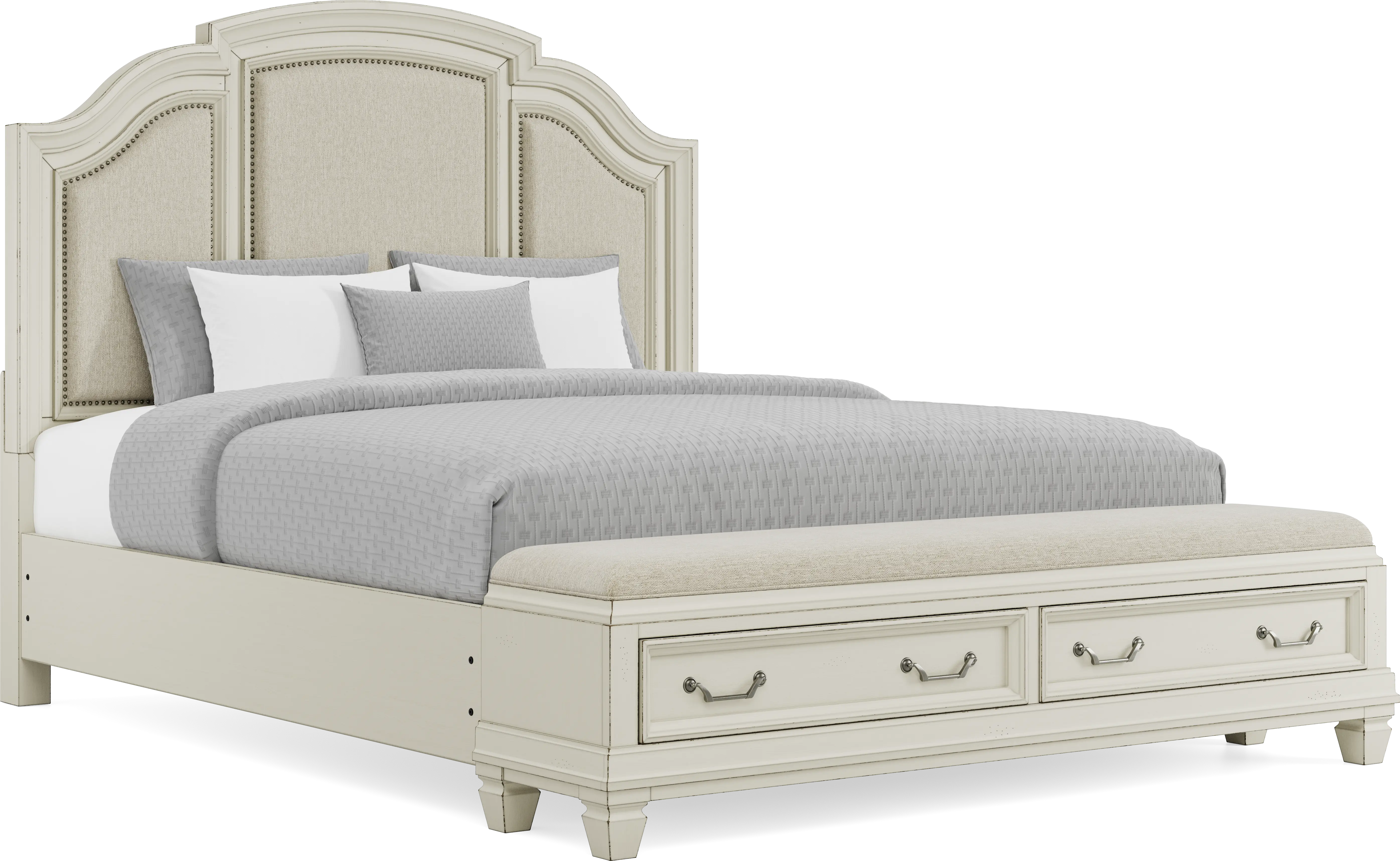 Provence White 7 Pc King Storage Bedroom - Image 2