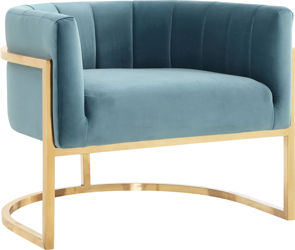 Arietta Blue Accent Chair