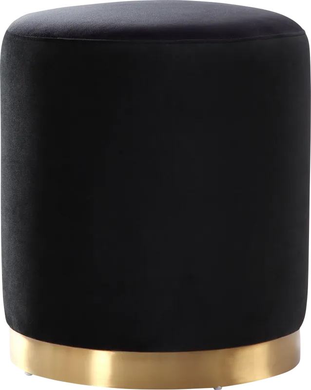 Soraya Black Ottoman