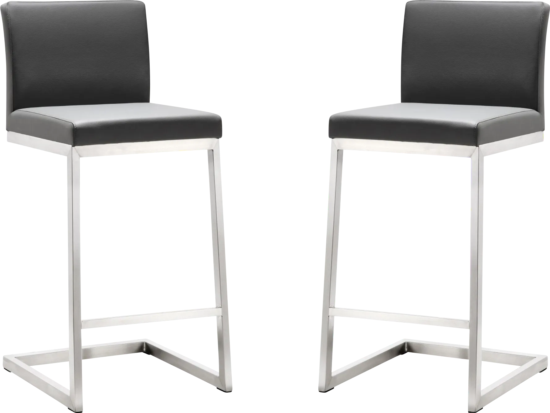 Polaris Gray Counter Height Stool, Set of 2 - Image 1