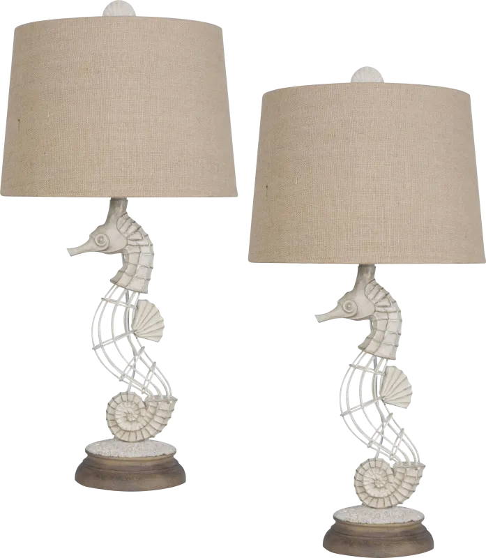 Balmaha White Table Lamps, Set of 2