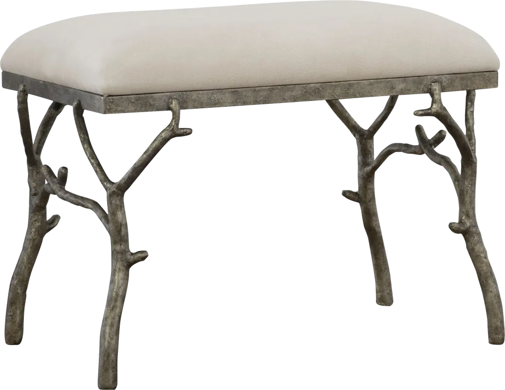 Ledgestone White Accent Bench