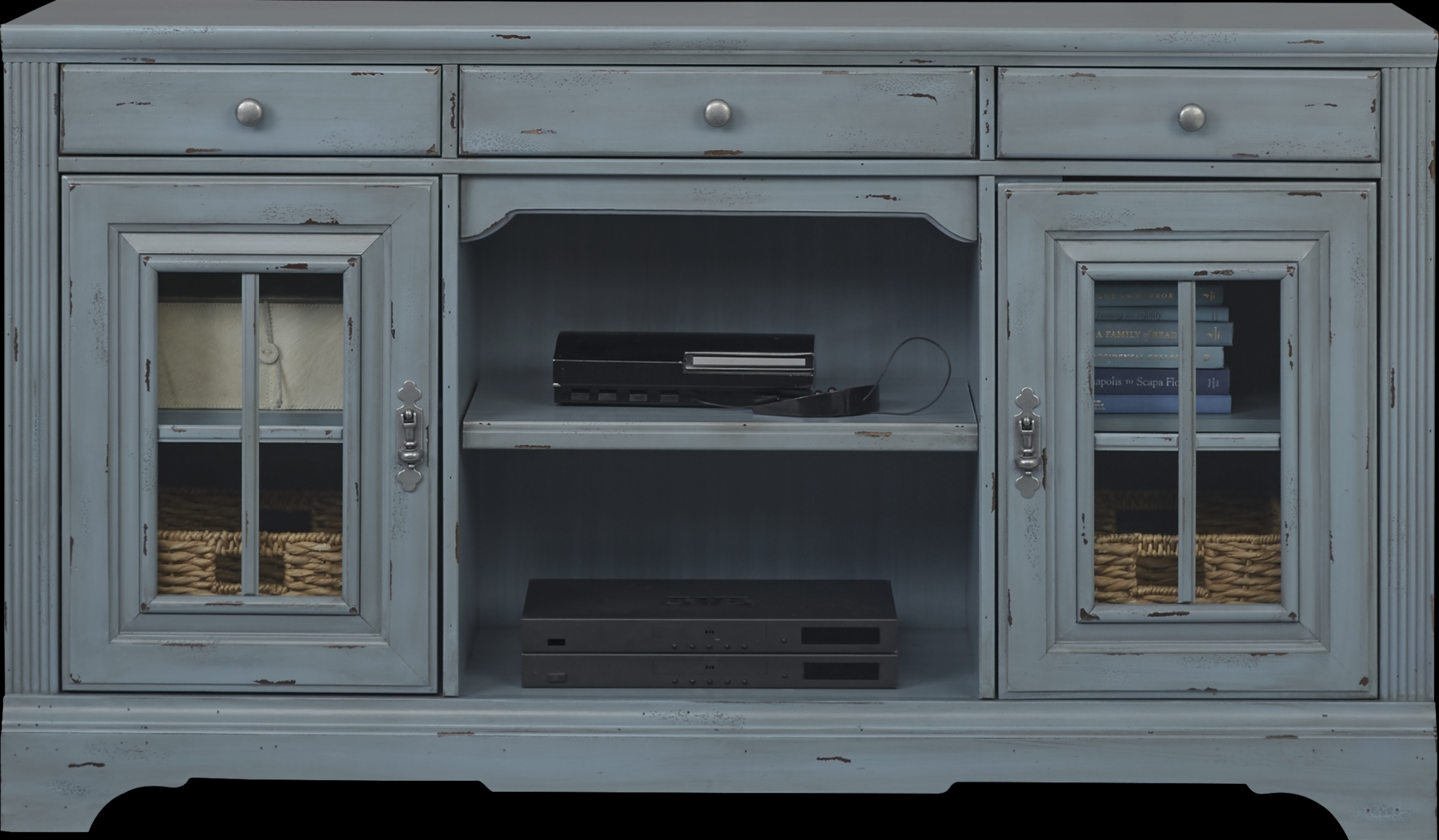 Mountain Bluff II Blue 64 in. Console - Thumbnail - Image 2