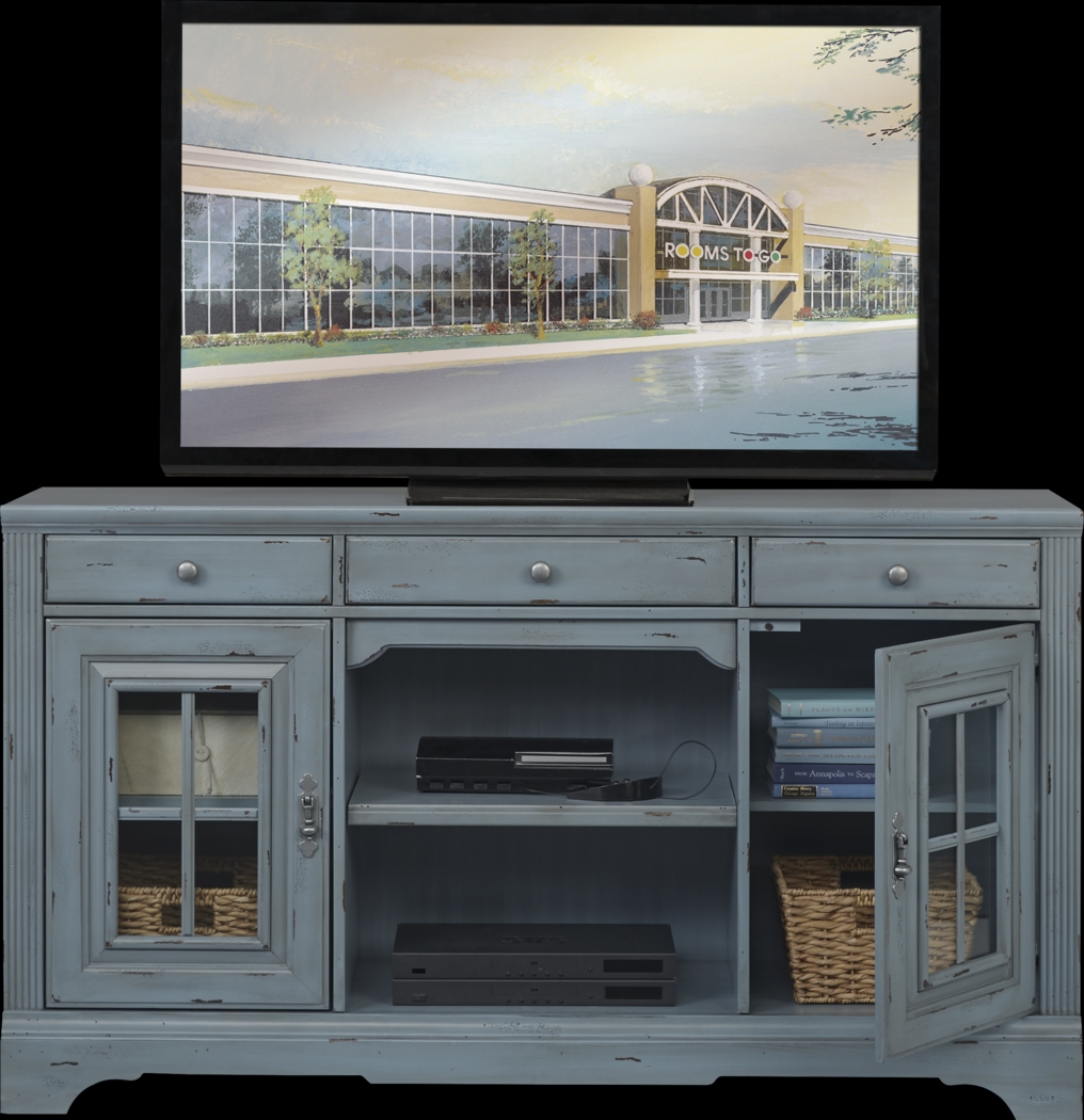 Mountain Bluff II Blue 64 in. Console - Thumbnail - Image 3