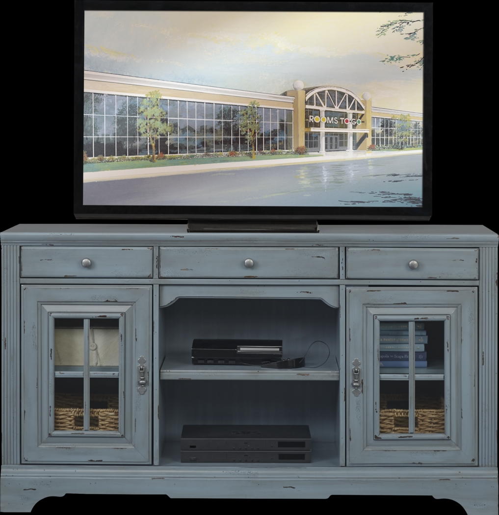 Mountain Bluff II Blue 64 in. Console - Thumbnail - Image 1