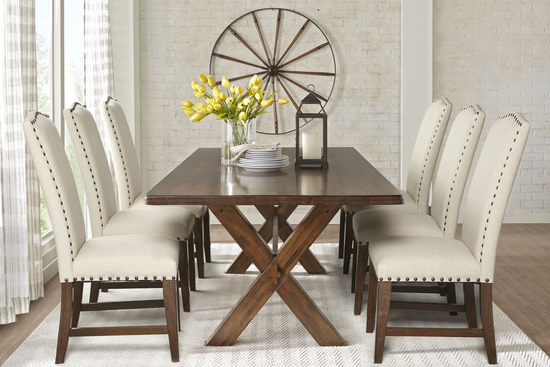 Twin Lakes Brown 5 Pc 72 in. Rectangle Dining Room - Image 1