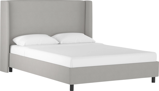 Kids Creamy Hues Gray Twin Upholstered Bed