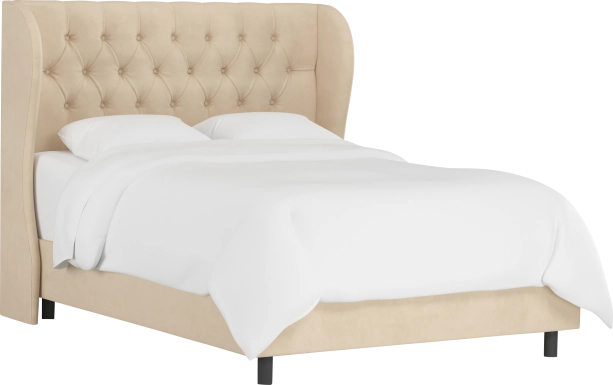 Sweet Comfort Linen Queen Upholstered Bed