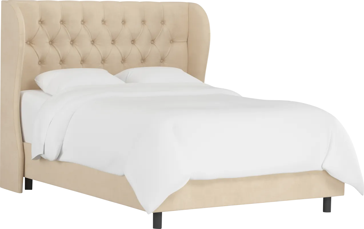 Sweet Comfort Linen Queen Upholstered Bed