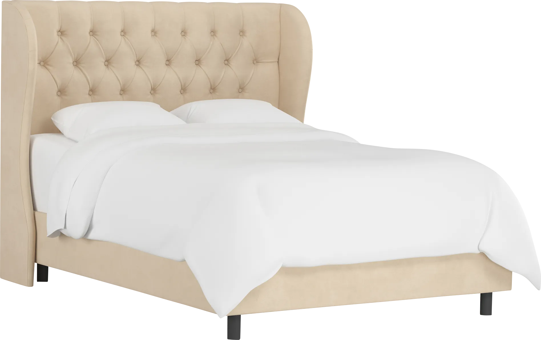 Sweet Comfort Linen Queen Upholstered Bed - Image 1