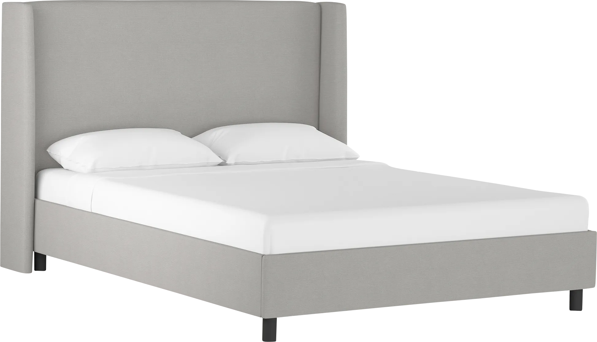 Creamy Hues Gray Queen Upholstered Bed - Thumbnail - Image 1