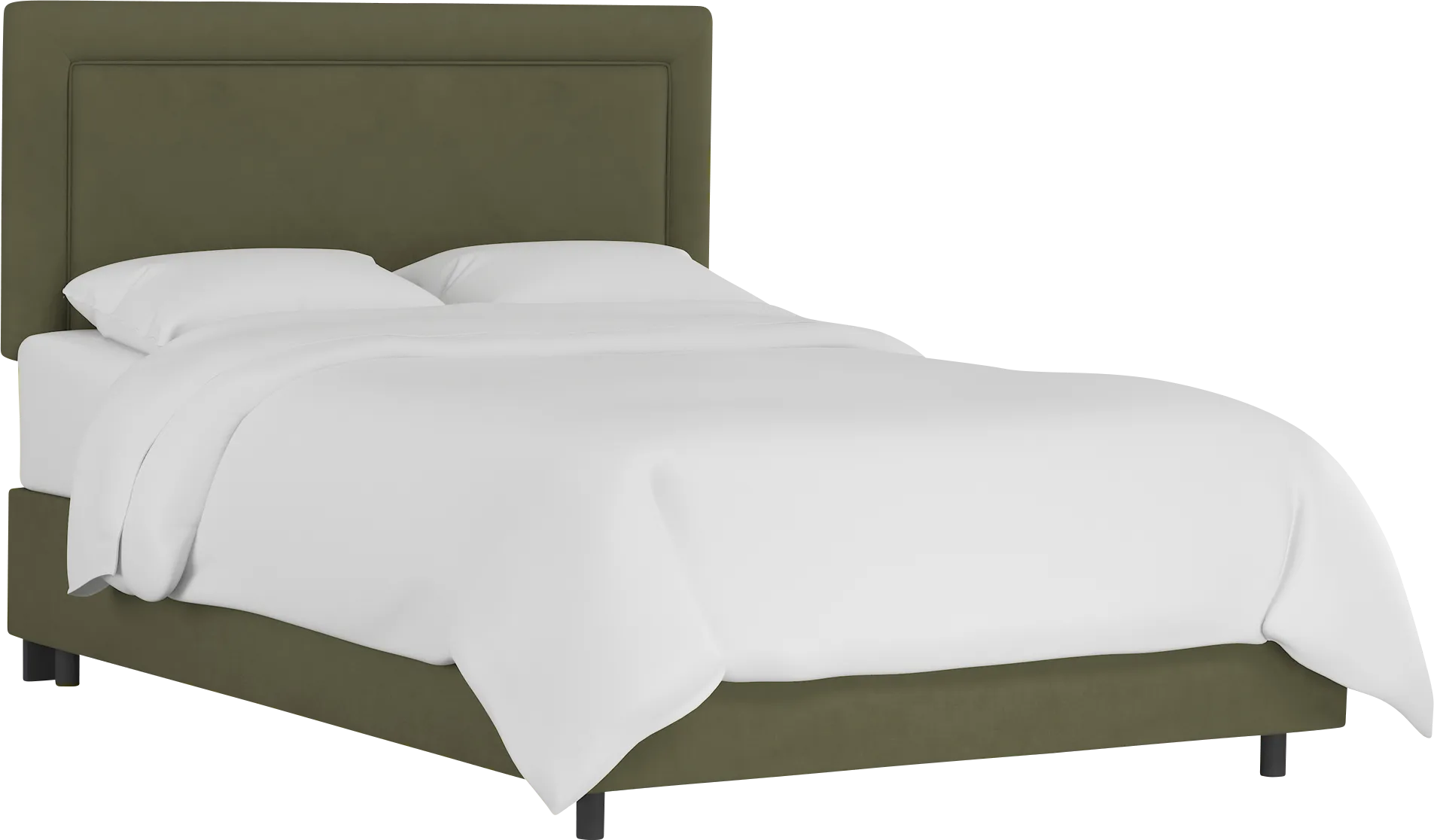 Sweet Plains Green Queen Upholstered Bed - Image 1