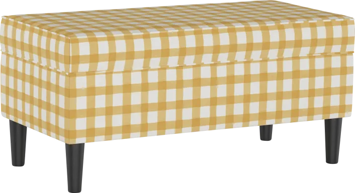 Cottage Charm Yellow Storage Bench