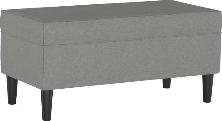 Creamy Hues Gray Storage Bench