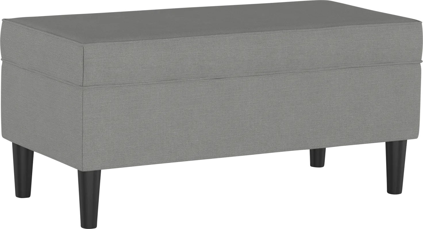 Creamy Hues Gray Storage Bench